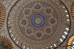 Dome at the Selimiye Mosque in Edirne, Turkey