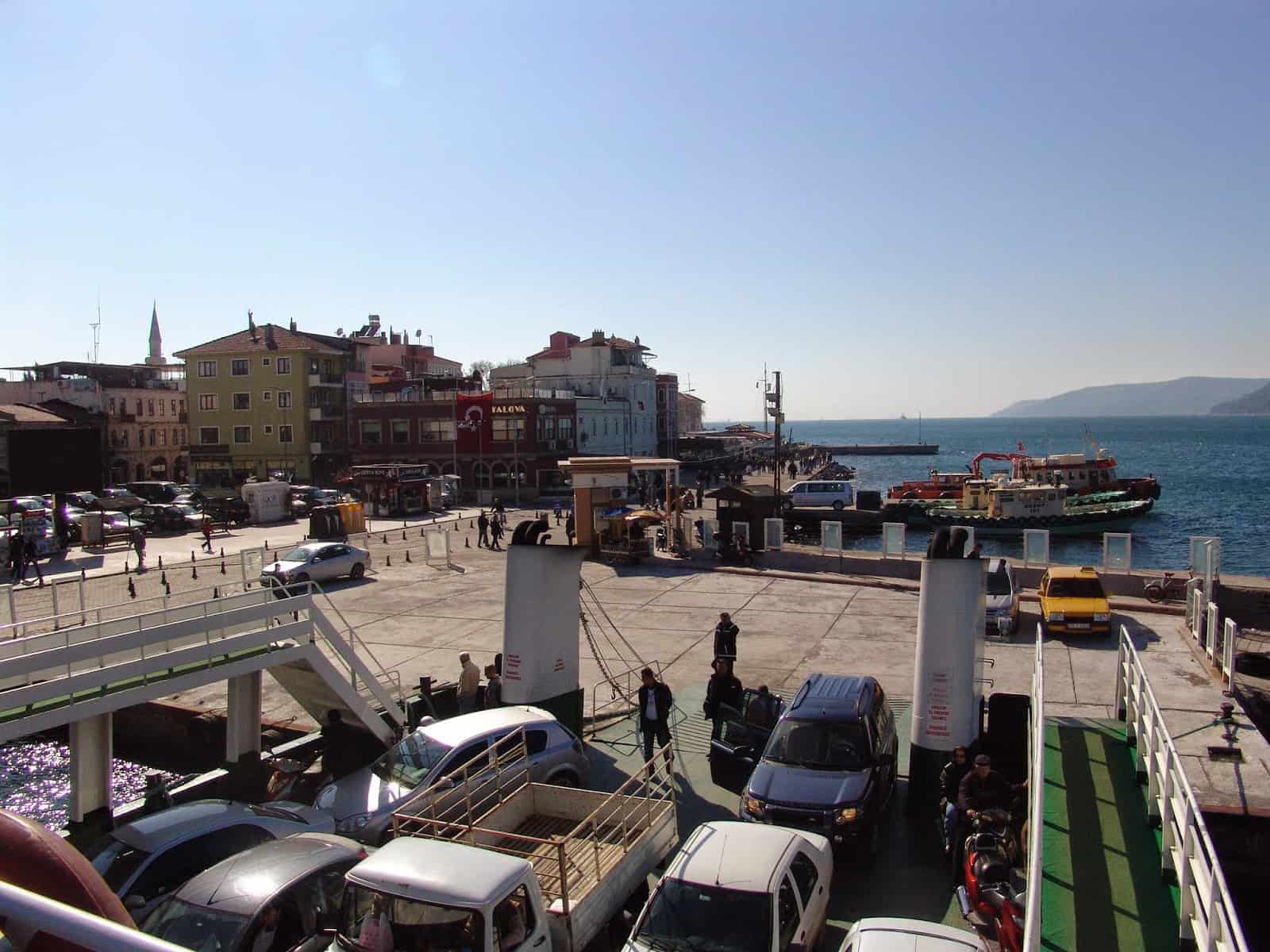 View from the ferry in Çanakkale, Turkey