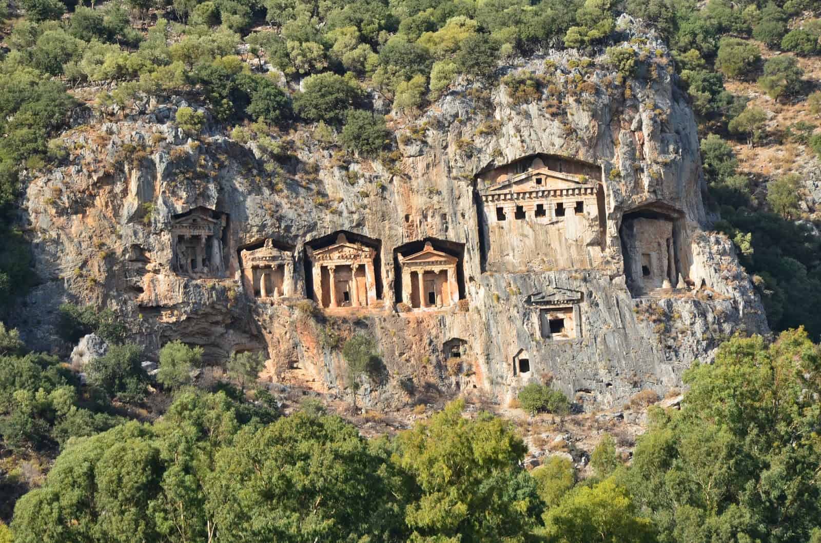 Rock-cut tombs at Kaunos, Turkey