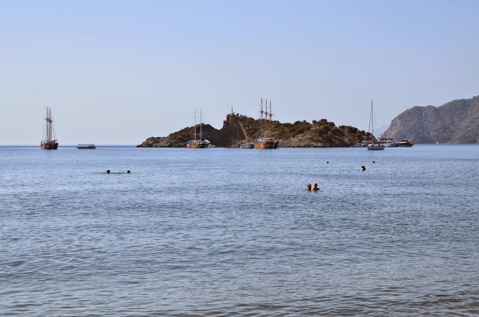 A small island off Iztuzu Beach in Turkey