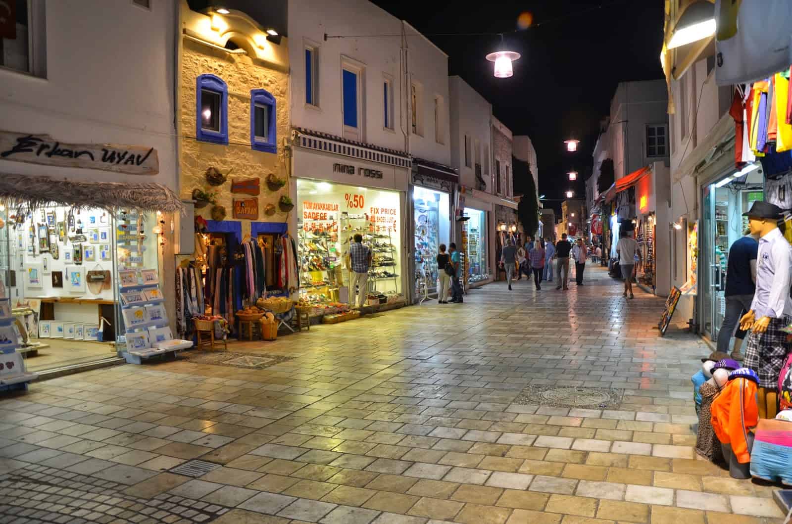 Cumhuriyet Street in Bodrum, Turkey
