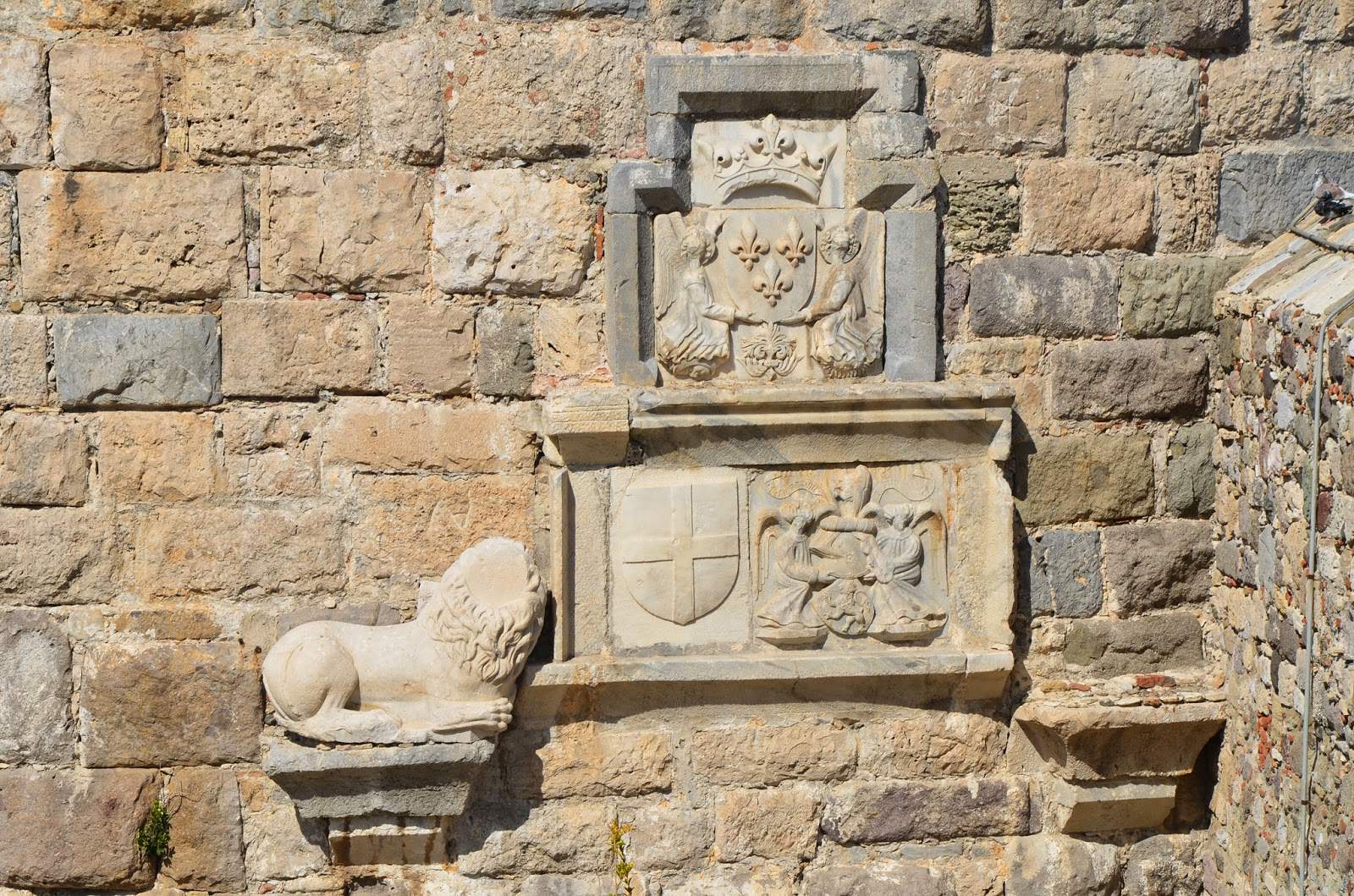Coat of arms on the Castle of Neratzia in Kos, Greece