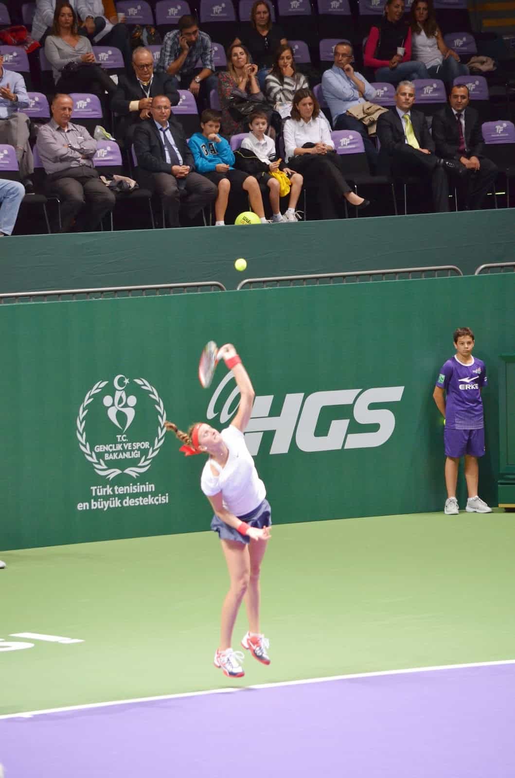 Petra Kvitová in the 2012 WTA Championships at the Sinan Erdem Spor Salonu in Bakırköy, Istanbul, Turkey