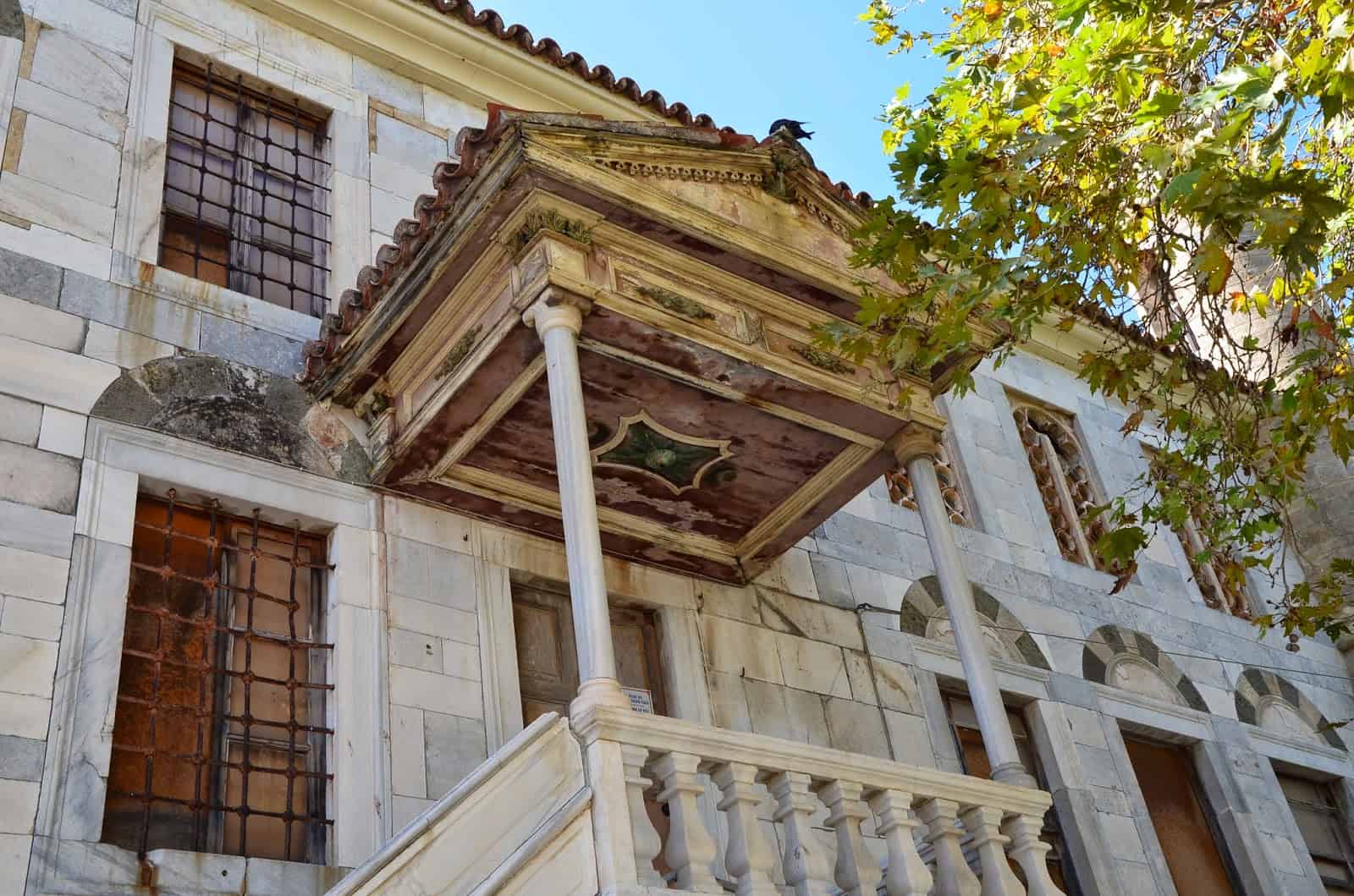 Entrance to the Gazi Hasan Pasha Mosque in Kos, Greece