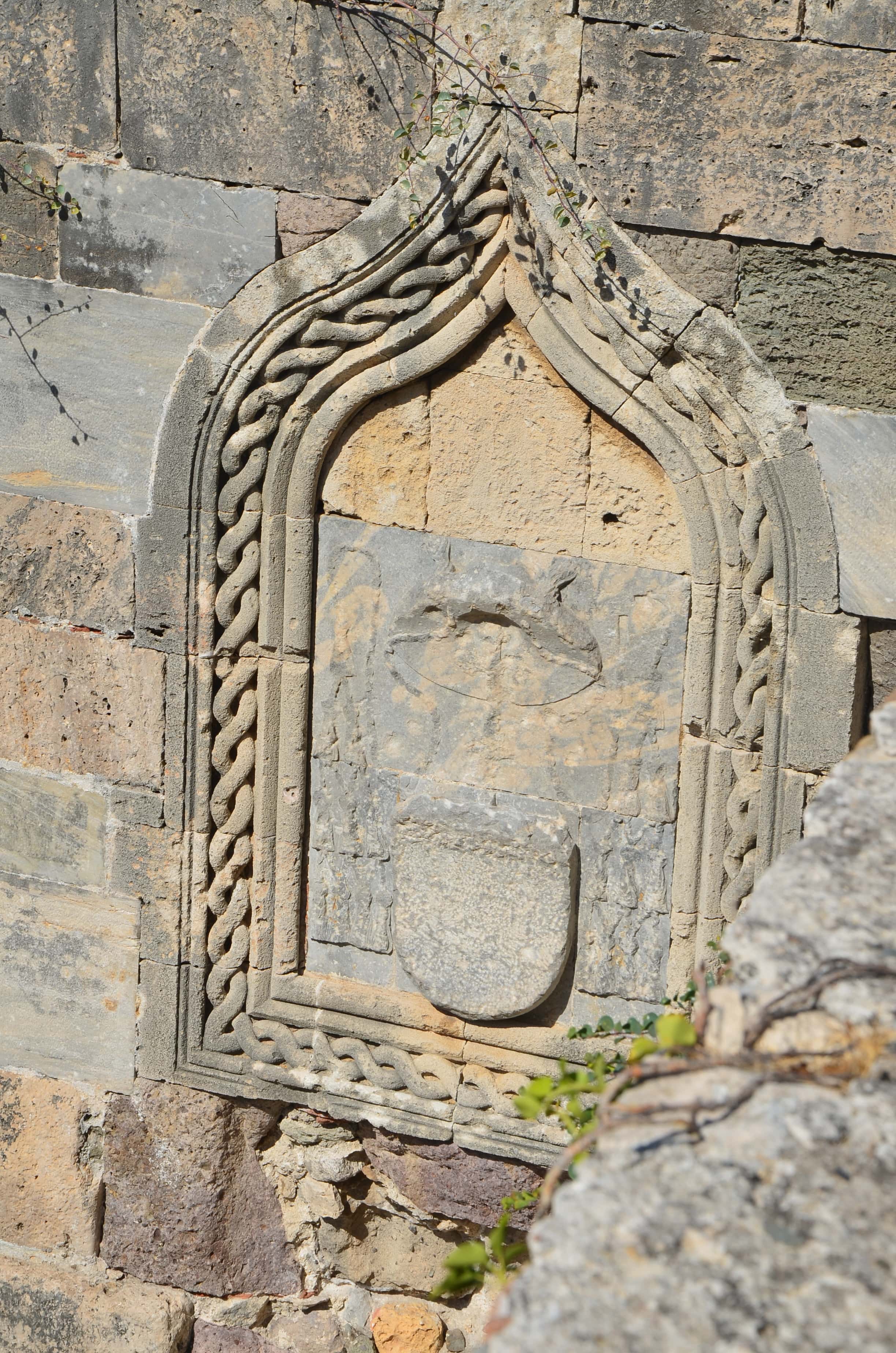 Ottoman prayer niche at the Castle of Neratzia in Kos, Greece