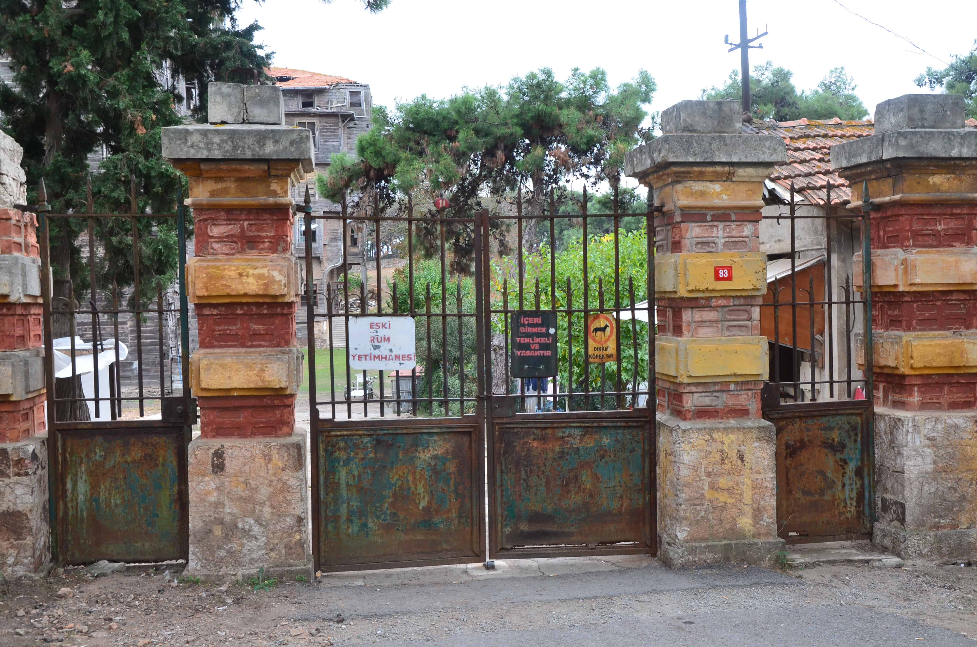 Gates to the Greek Orthodox Orphanage