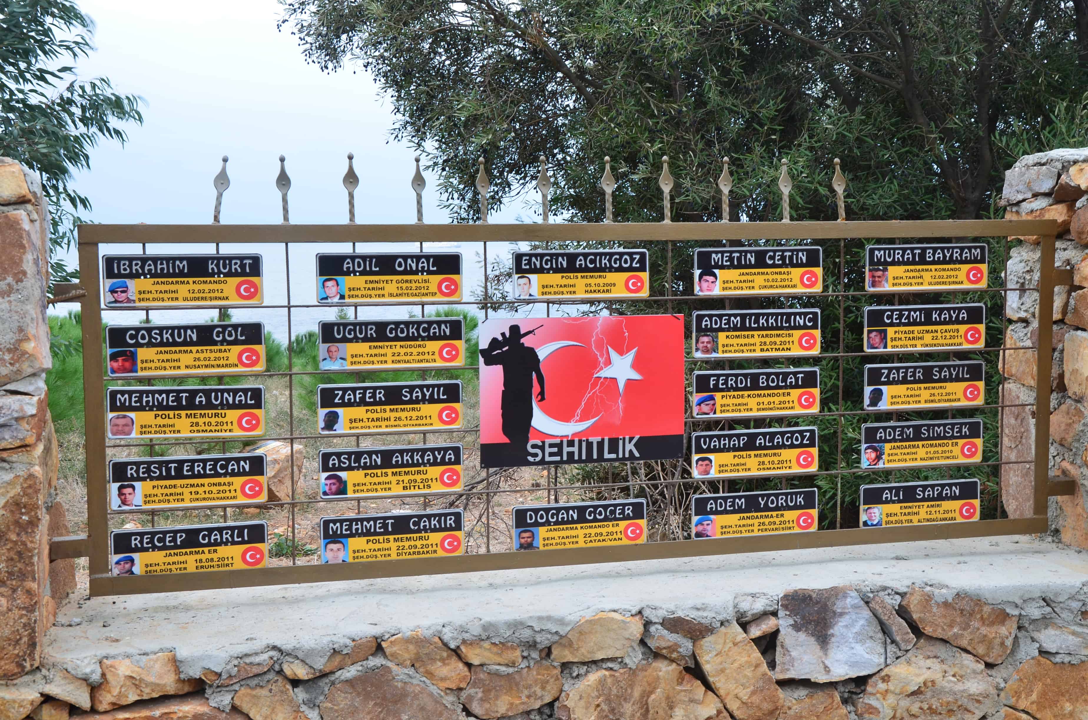 Terrorism victims memorial on Büyükada, Istanbul, Turkey