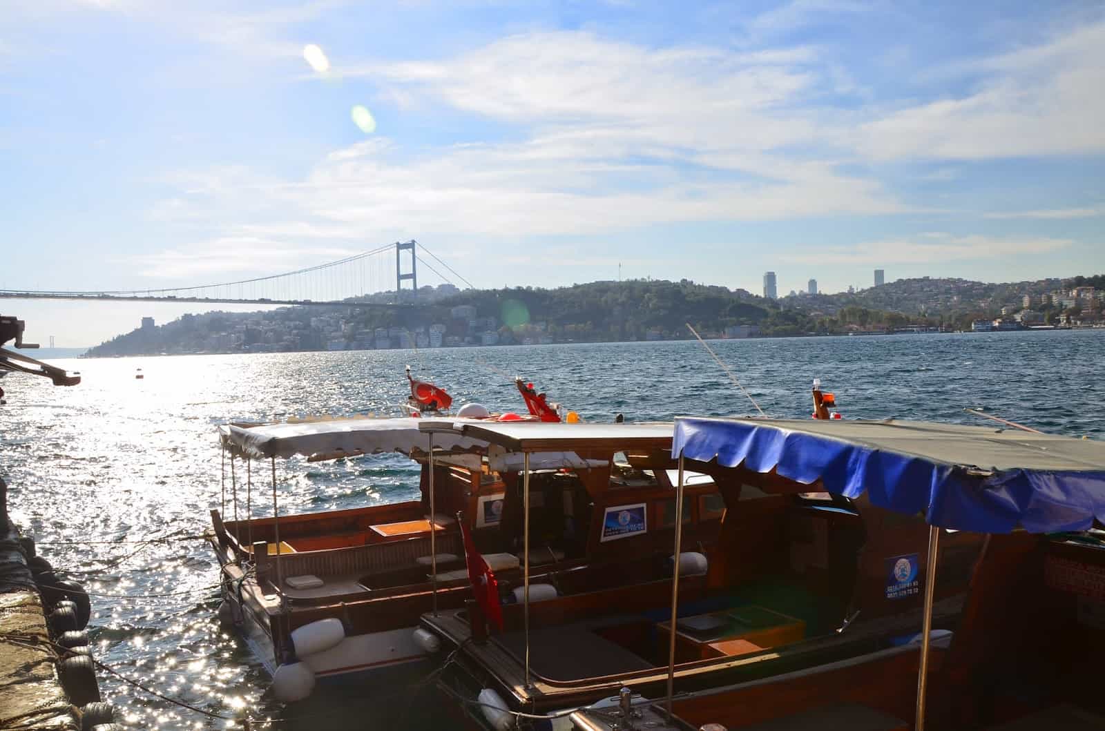Looking out onto the Bosporus from Kanlıca, Istanbul, Turkey