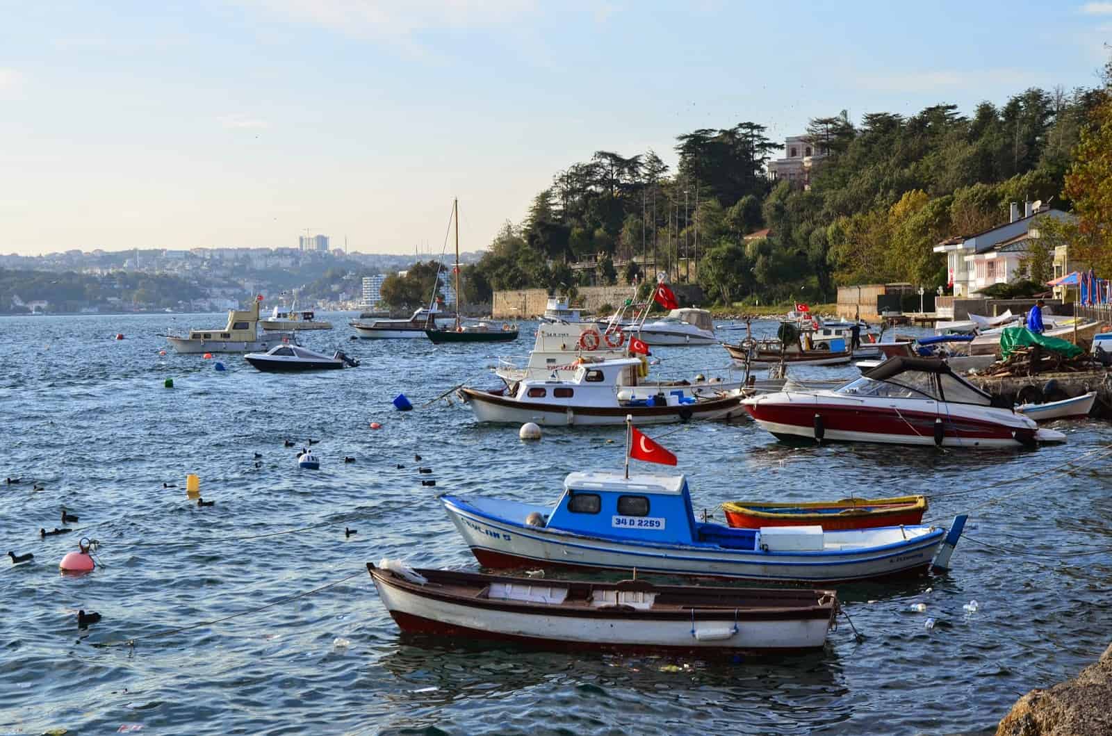 Boats in Beykoz, Istanbul, Turkey