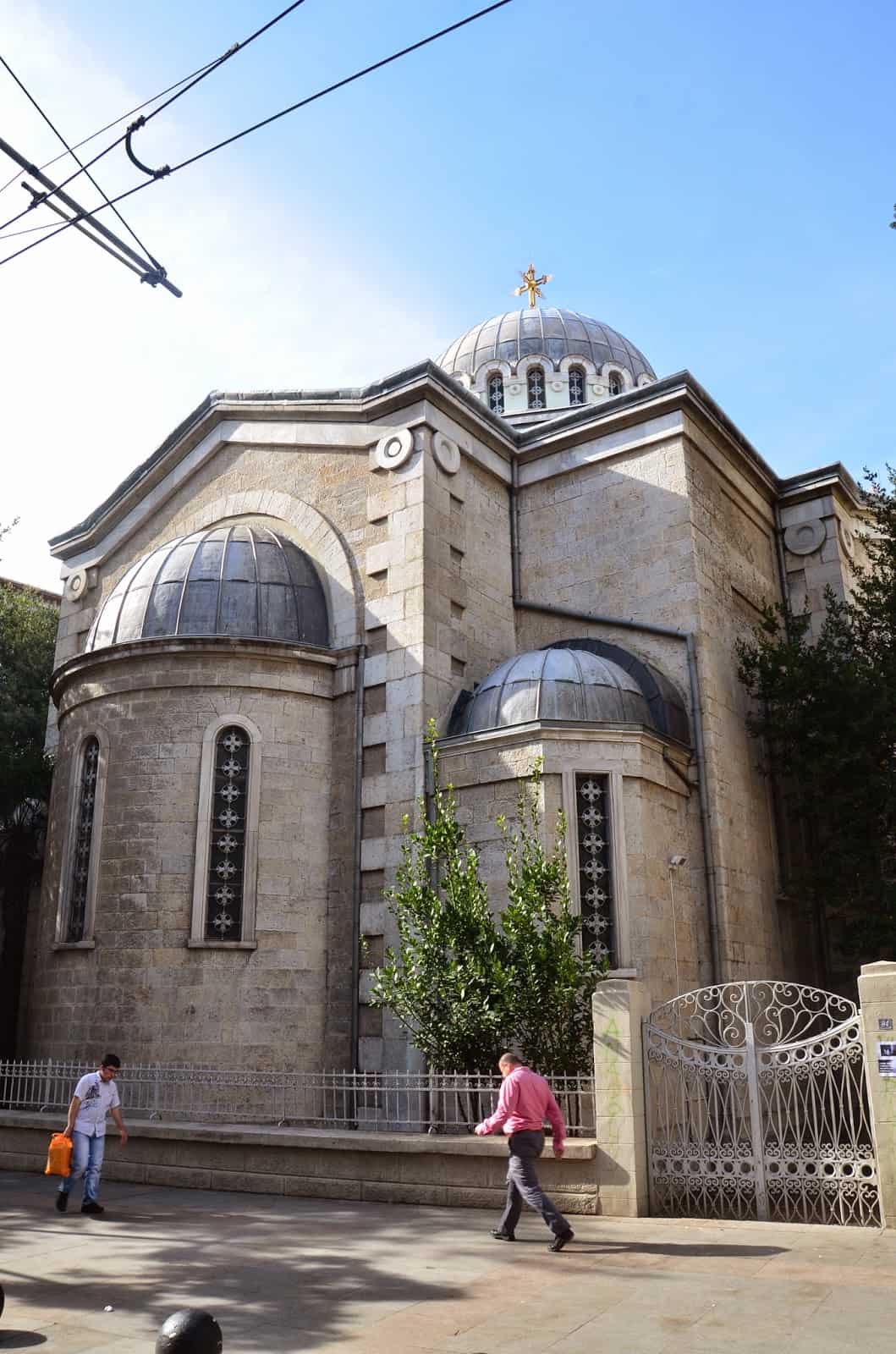 Rear of Agia Triada Greek Orthodox Church in Moda, Kadıköy, Istanbul, Turkey