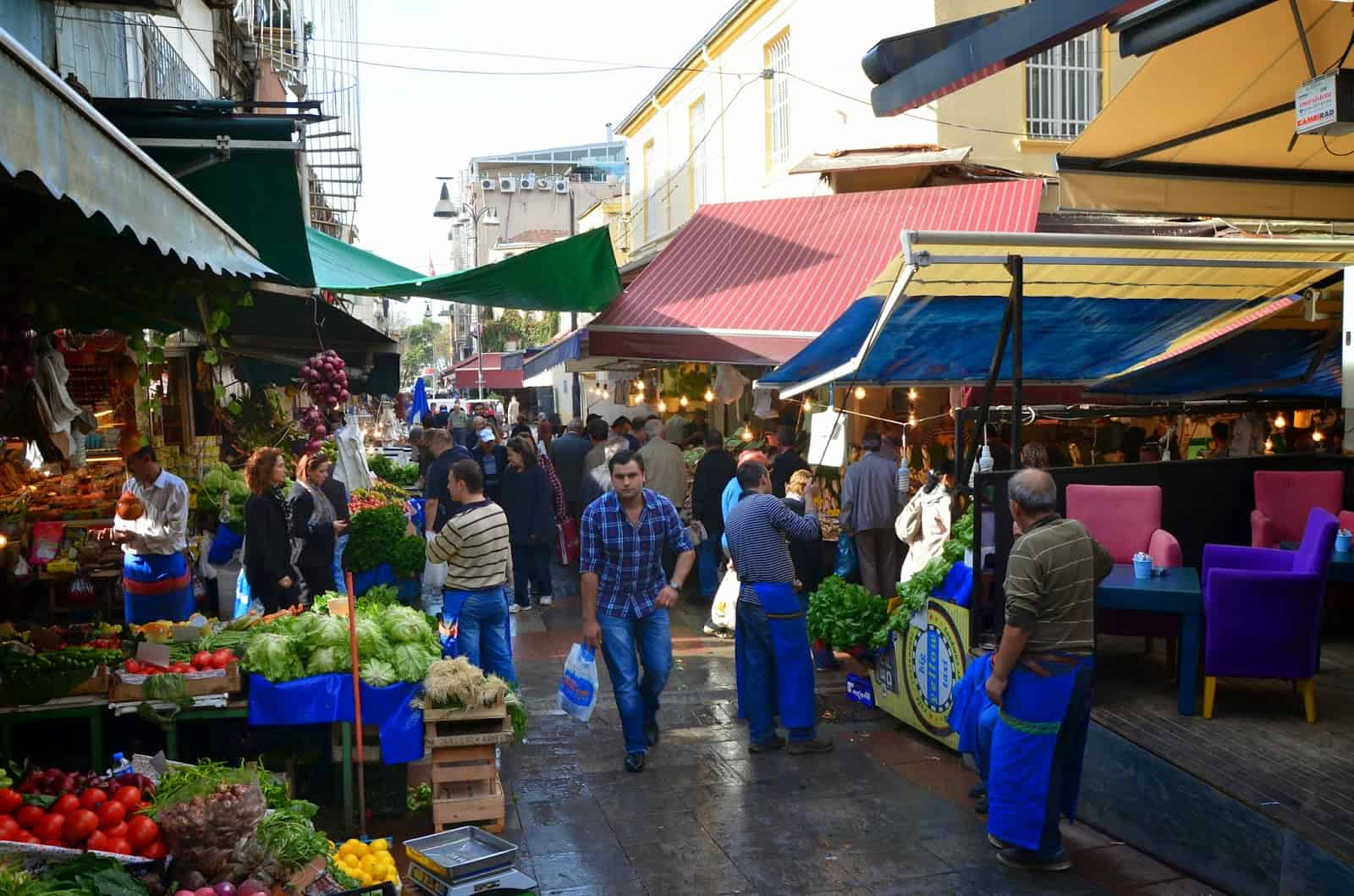 Vegetable market in Kadıköy, Istanbul, Turkey