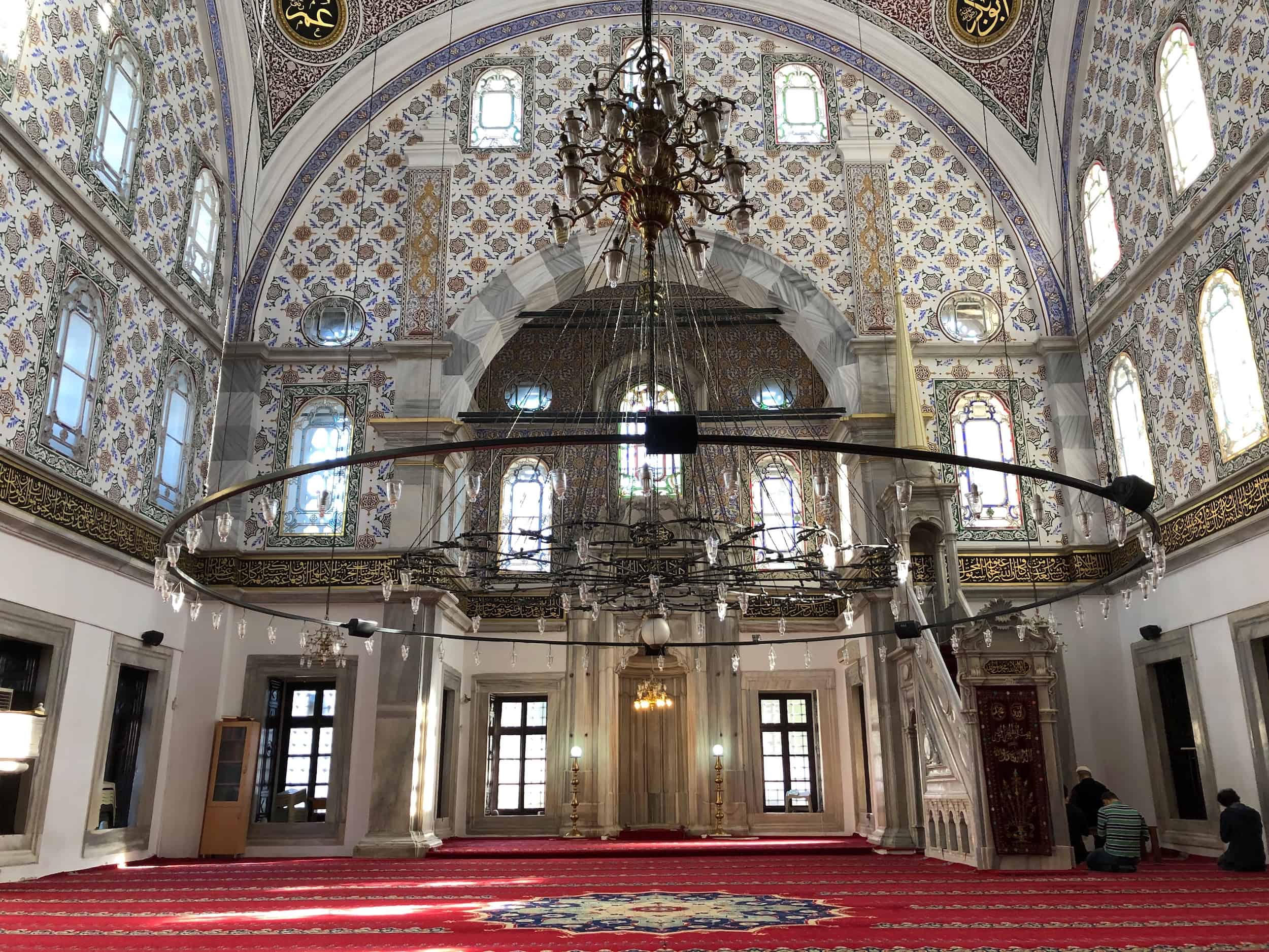 Prayer hall of the Great Selimiye Mosque in Selimiye, Üsküdar, Istanbul, Turkey