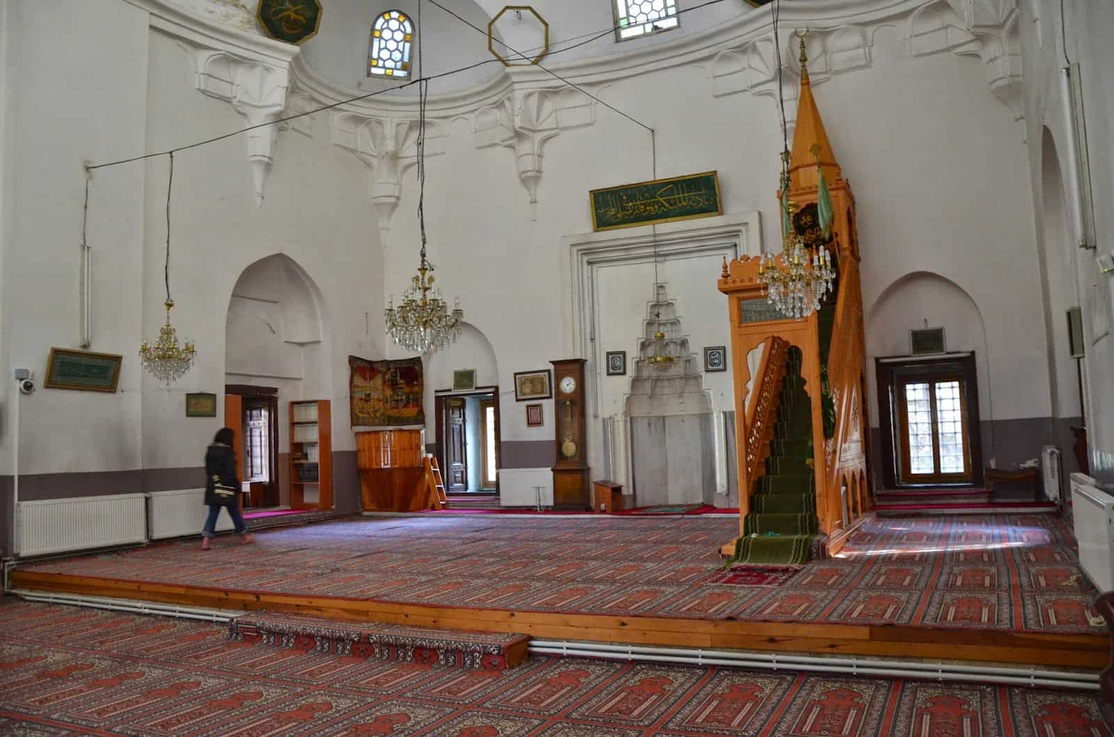 Prayer hall of the Rum Mehmed Pasha Mosque in Üsküdar, Istanbul, Turkey