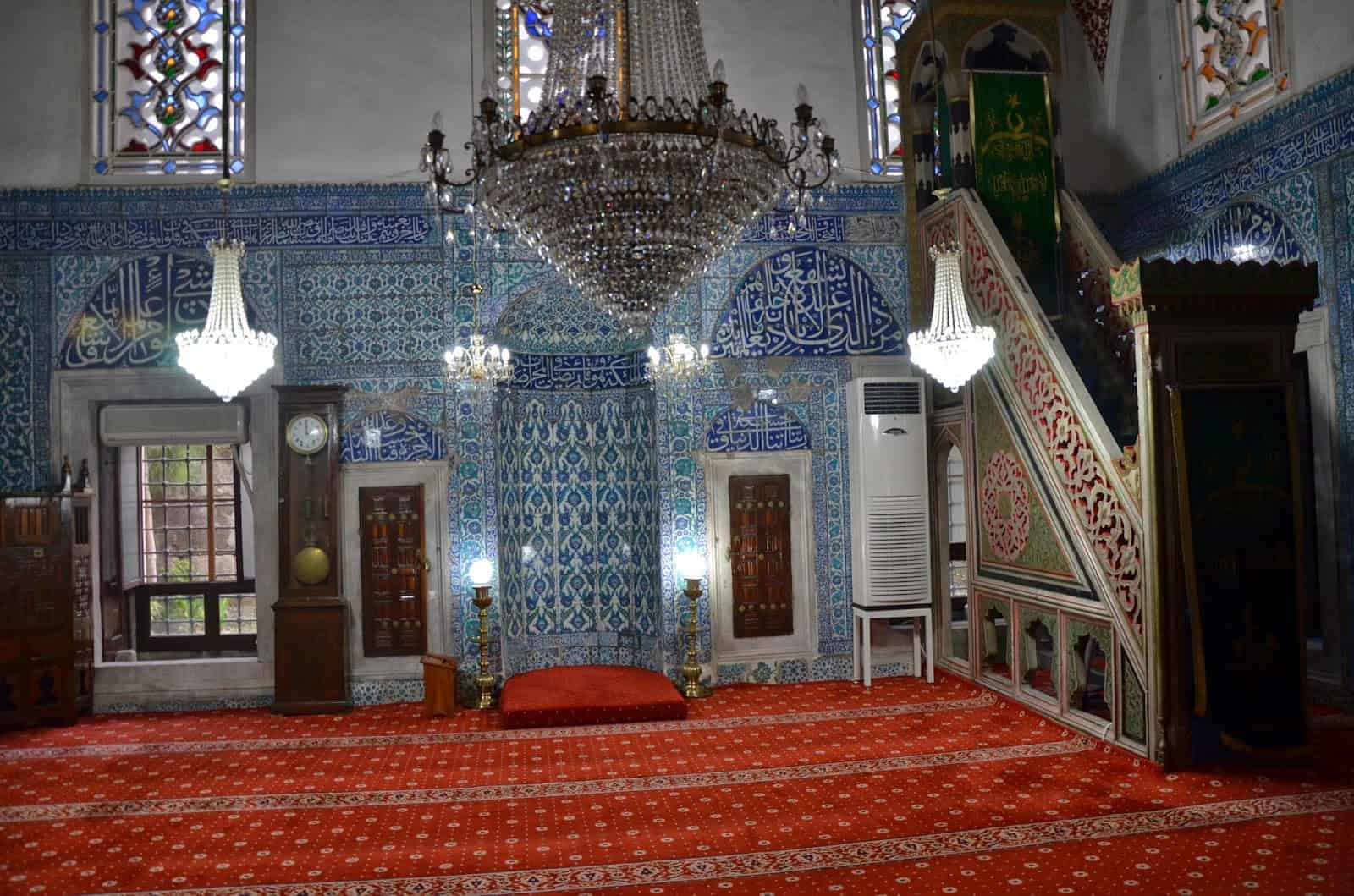 Prayer hall of the Tiled Mosque in Üsküdar, Istanbul, Turkey