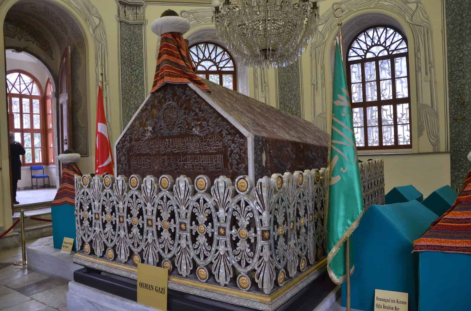 Tomb of Osman I at Tophane Park, Bursa, Turkey