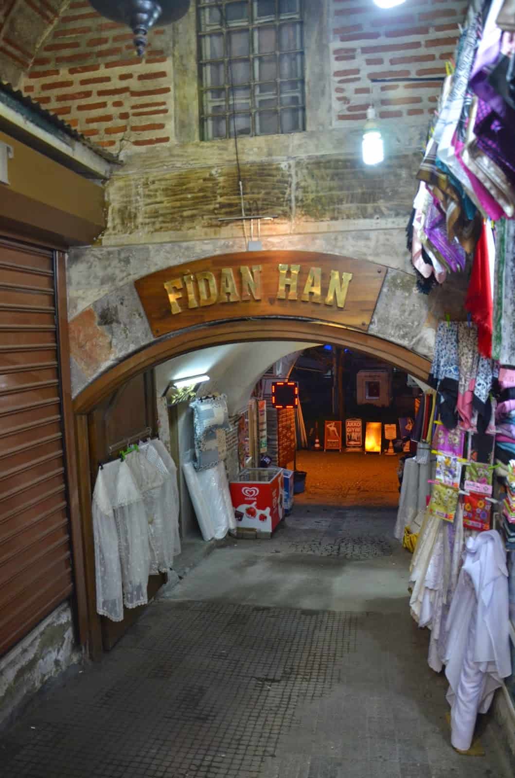 Entrance to Fidan Han in Bursa, Turkey