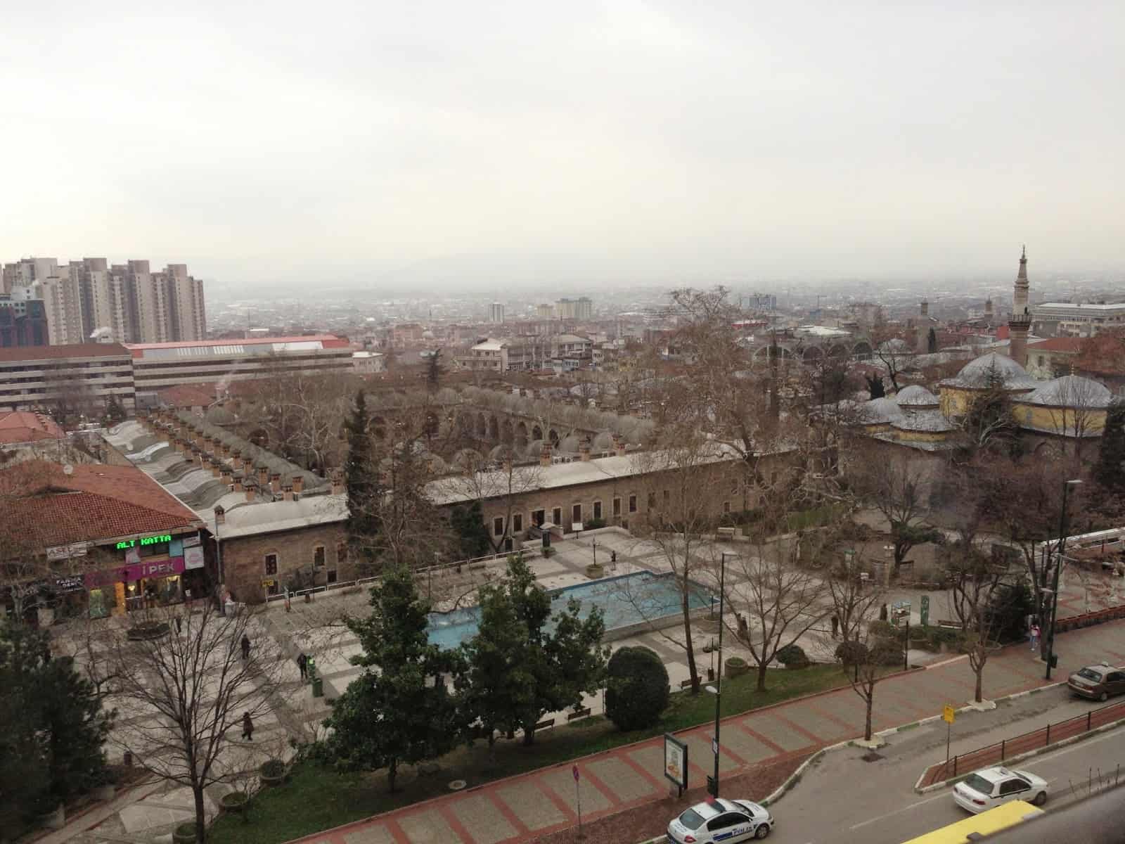 View from the Kent Hotel in Bursa, Turkey