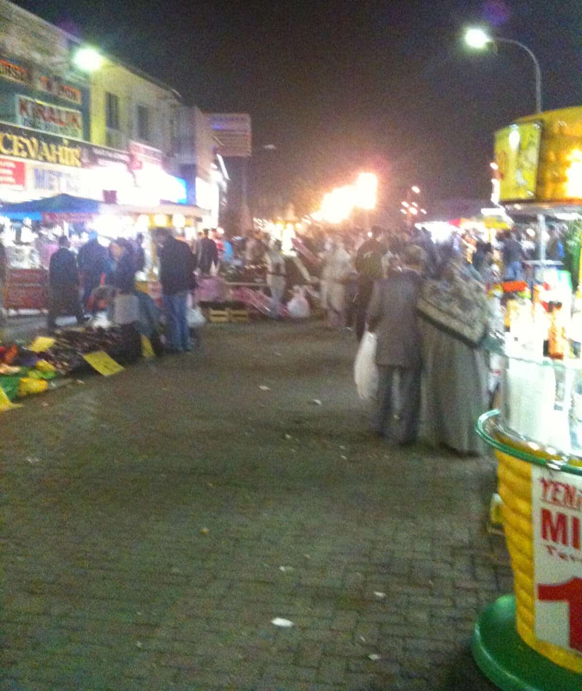 Street market in Bursa, Turkey