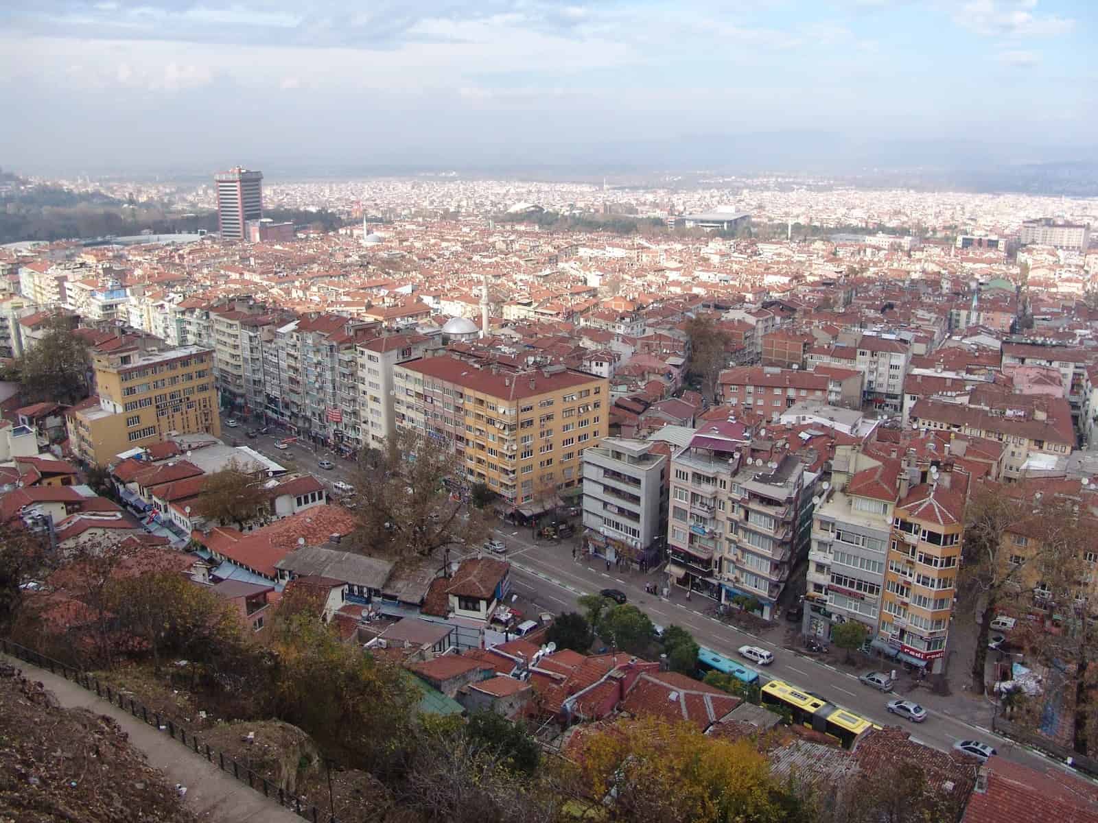 View of Bursa from Tophane Park, Bursa, Turkey