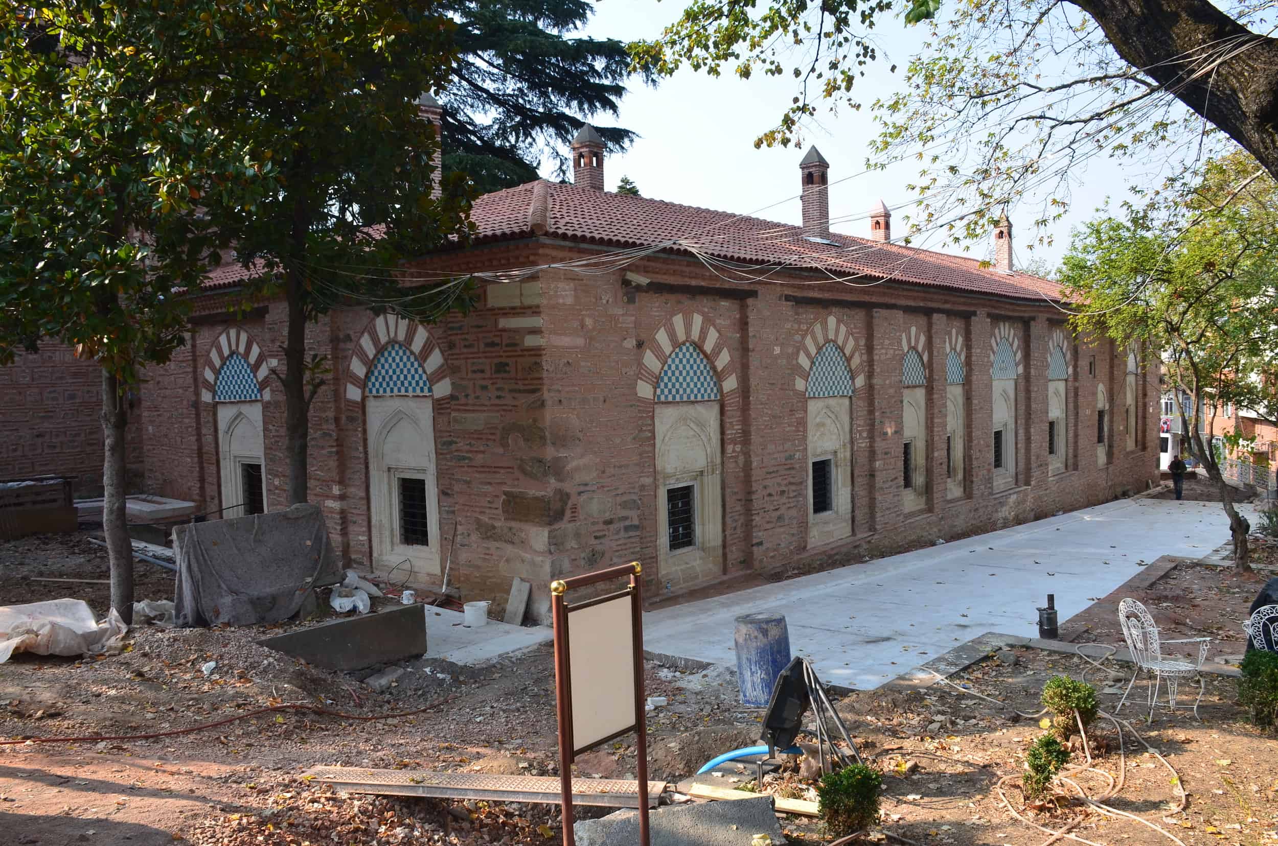 Green Madrasa during restoration at the Bursa Museum of Turkish and Islamic Arts in Bursa, Turkey
