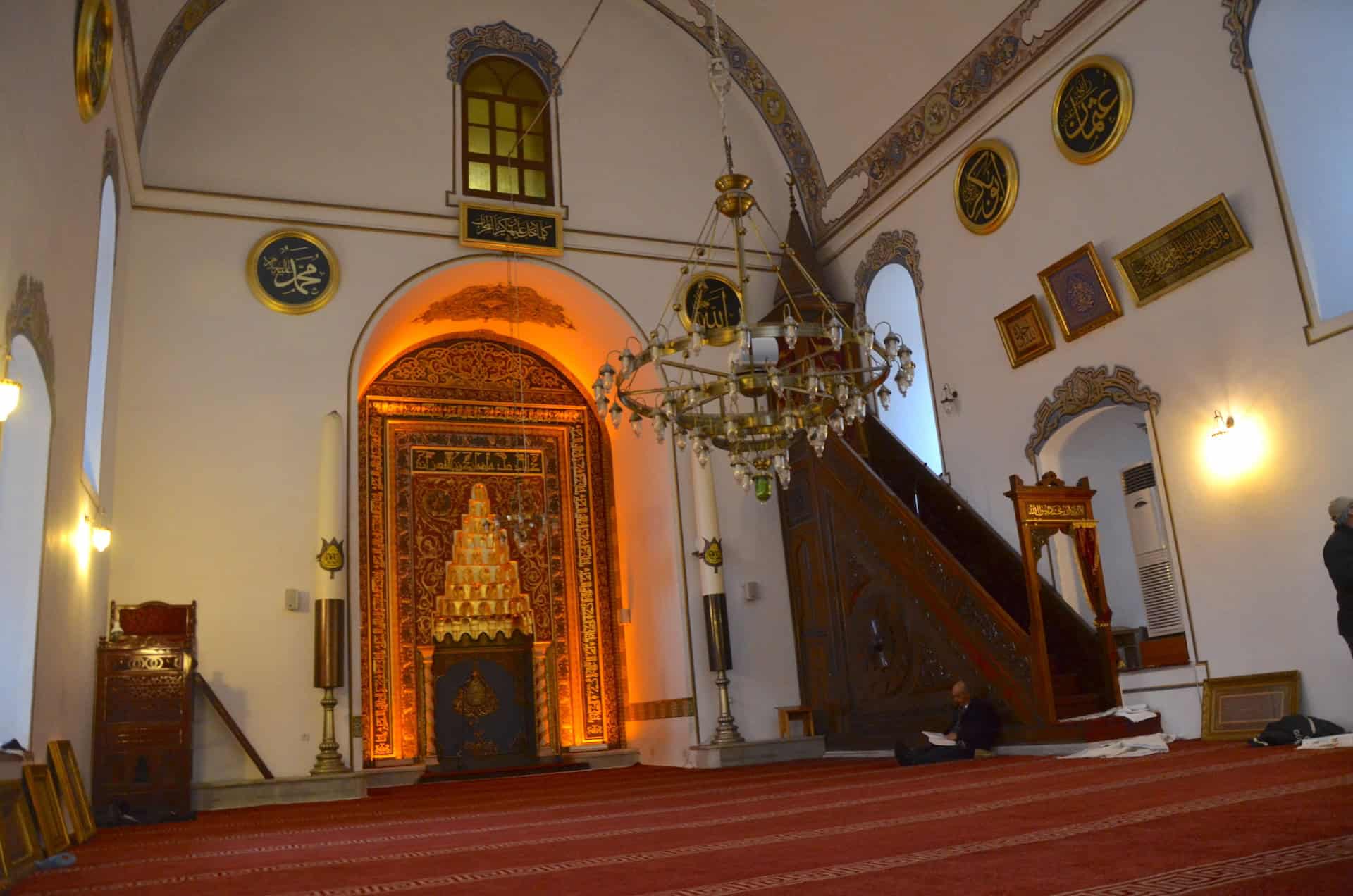Prayer hall of the Hüdavendigâr Mosque in Çekirge, Bursa, Turkey