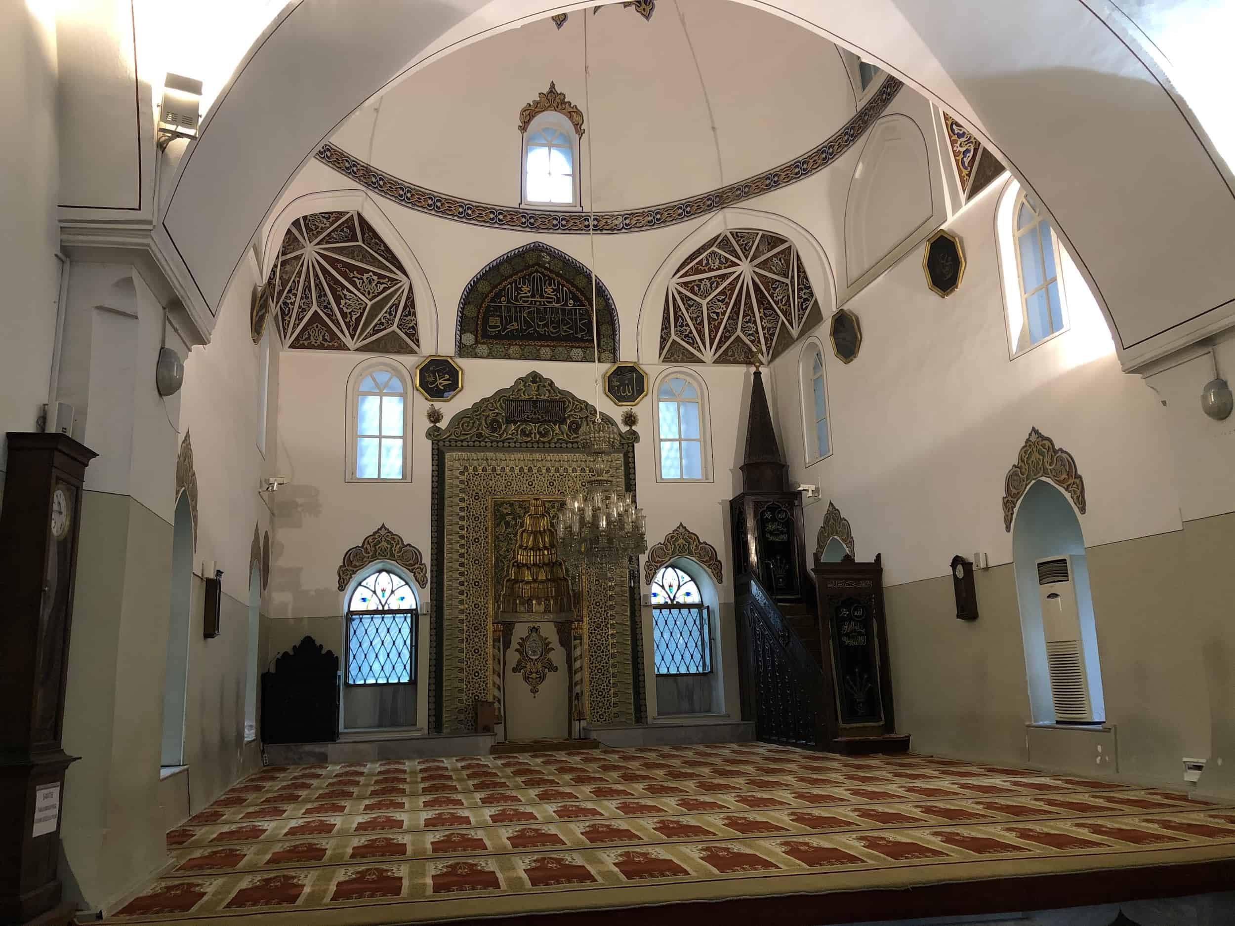 Prayer hall of the Orhan Gazi Mosque in Bursa, Turkey