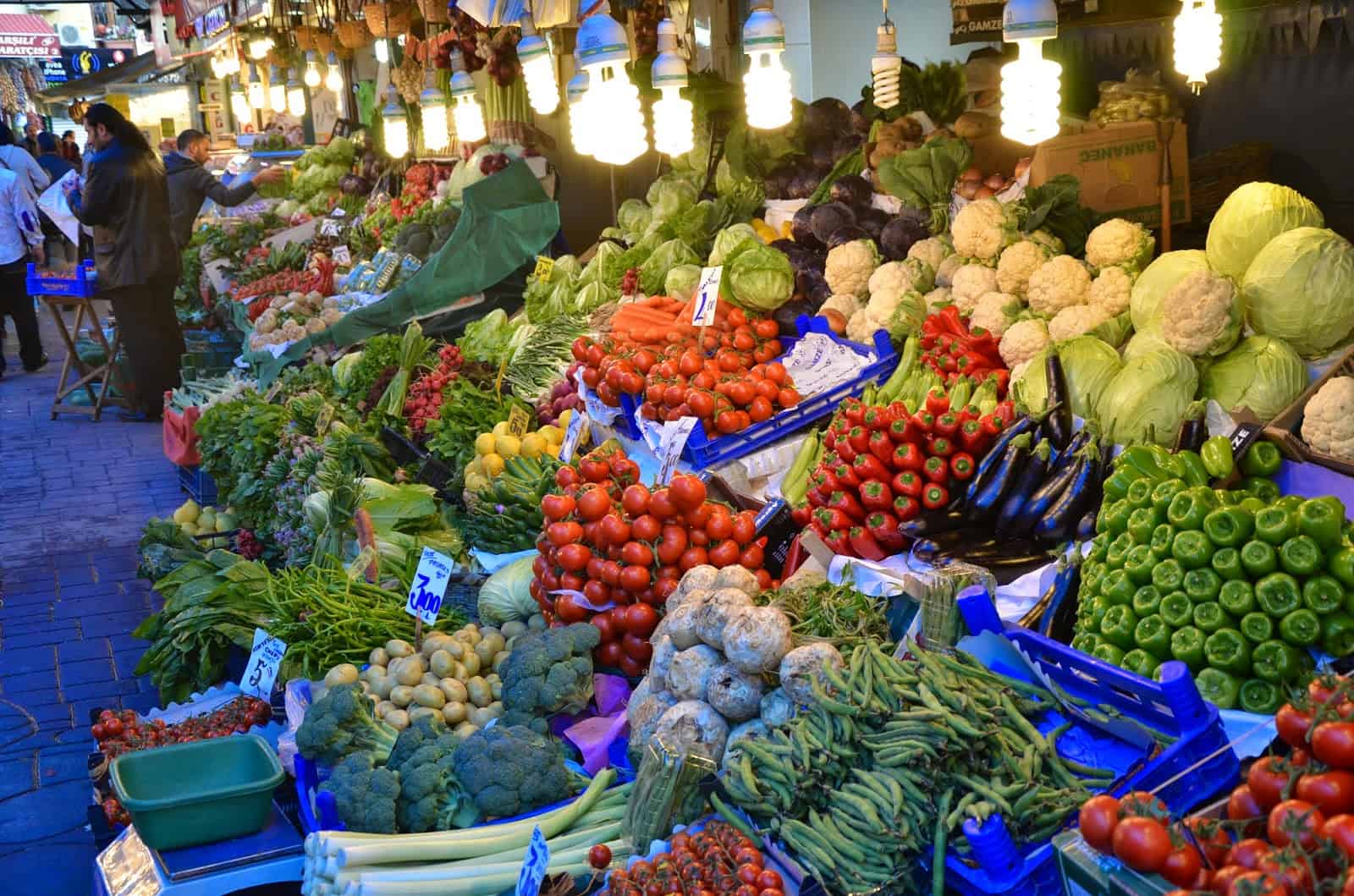 Vegetables in Üsküdar, Istanbul, Turkey