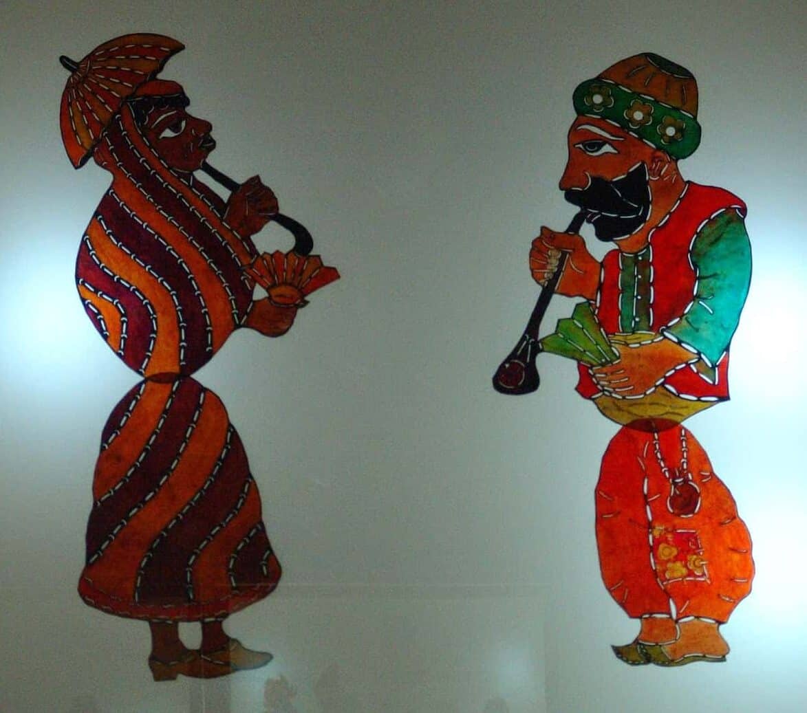 Shadow puppets at the Karagöz Museum in Çekirge, Bursa, Turkey