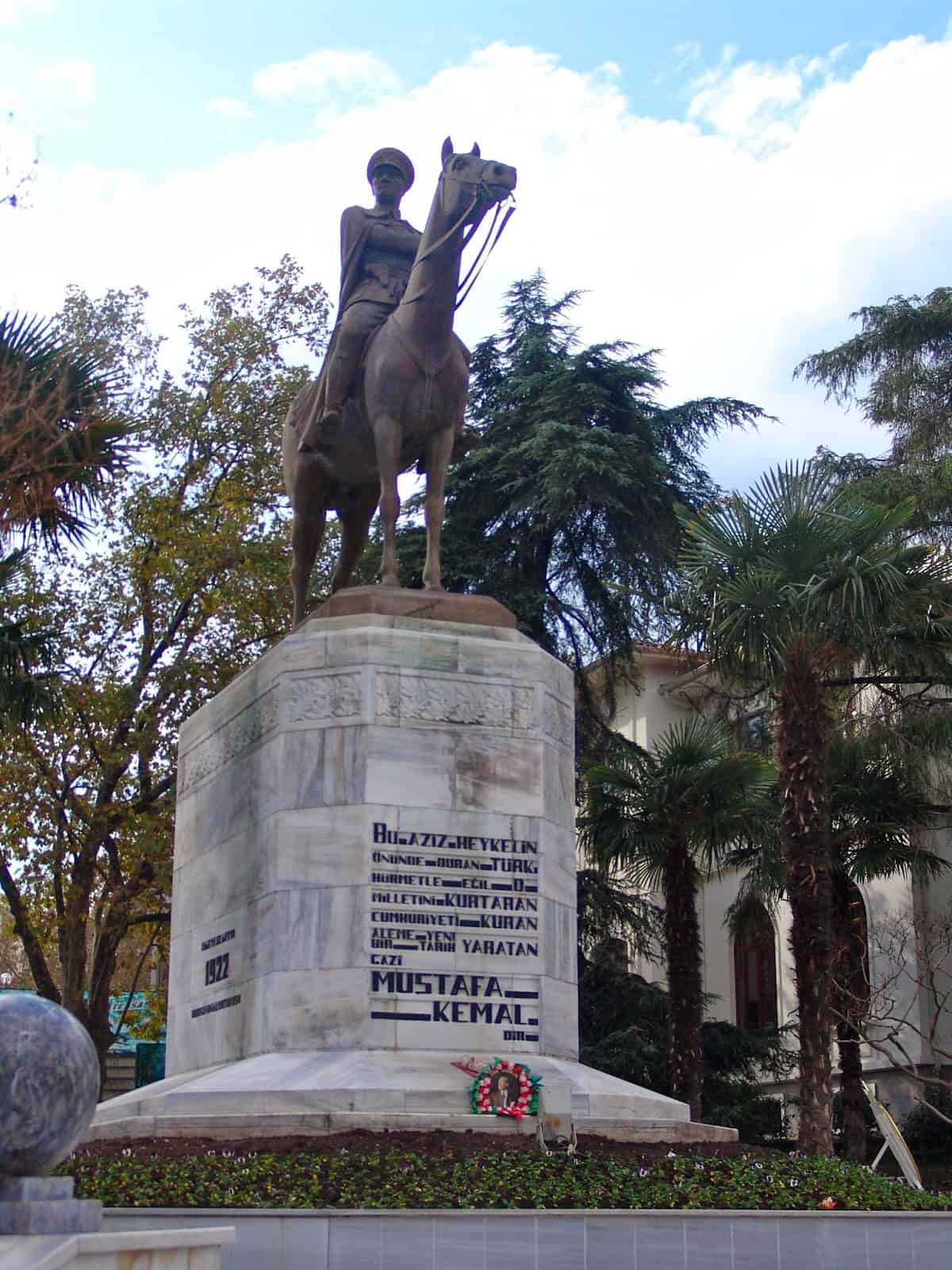 Atatürk monument in Bursa, Turkey