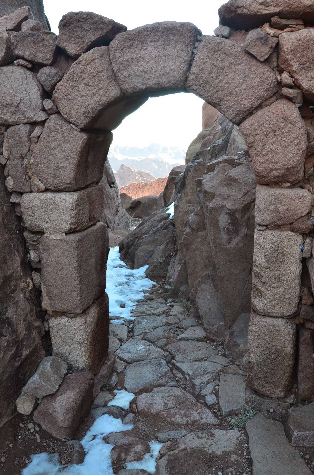 Elijah's Gate on the Way of the Steps on Mount Sinai, Egypt