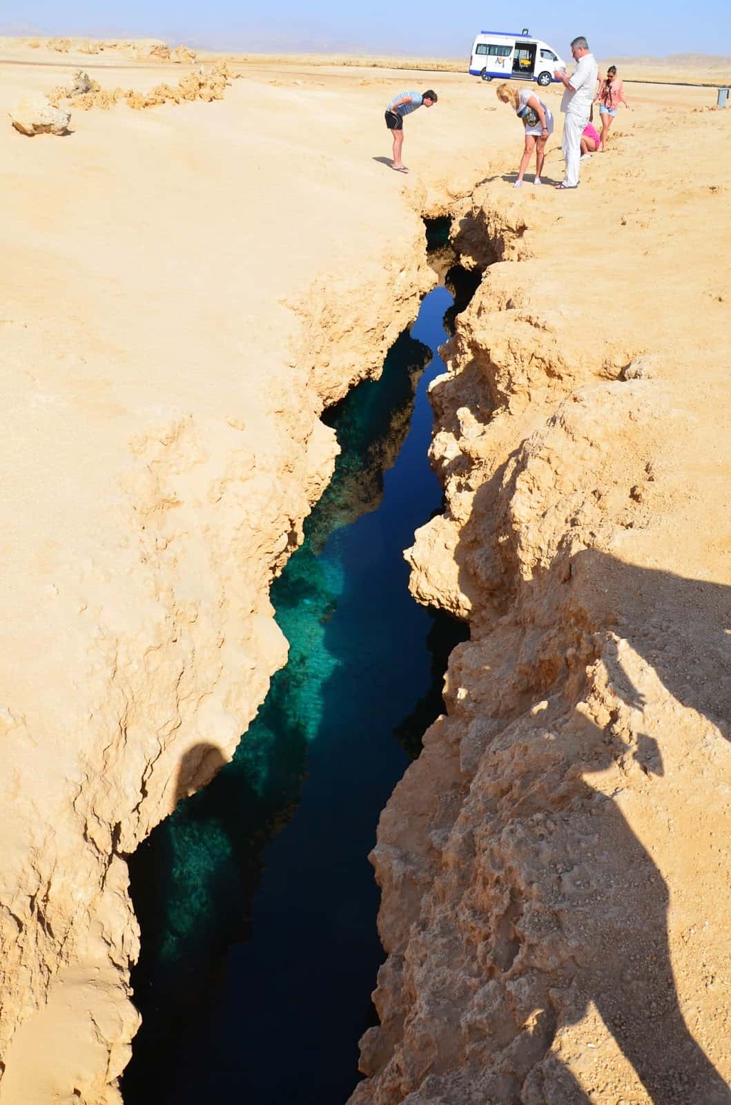 Cracks from an earthquake at Ras Mohammad National Park in Sinai, Egypt