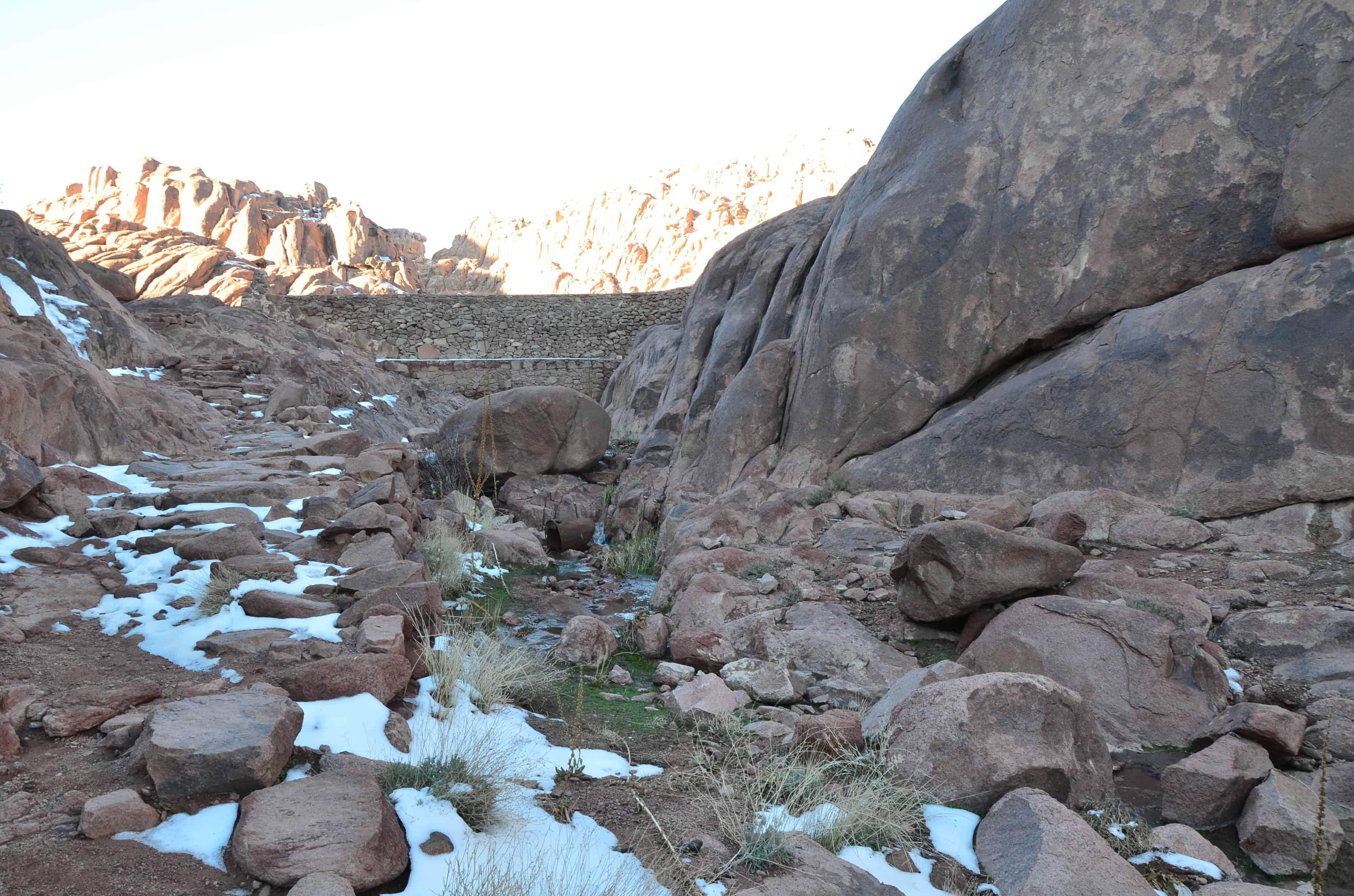 Byzantine dam on the Way of the Steps, Mount Sinai, Egypt