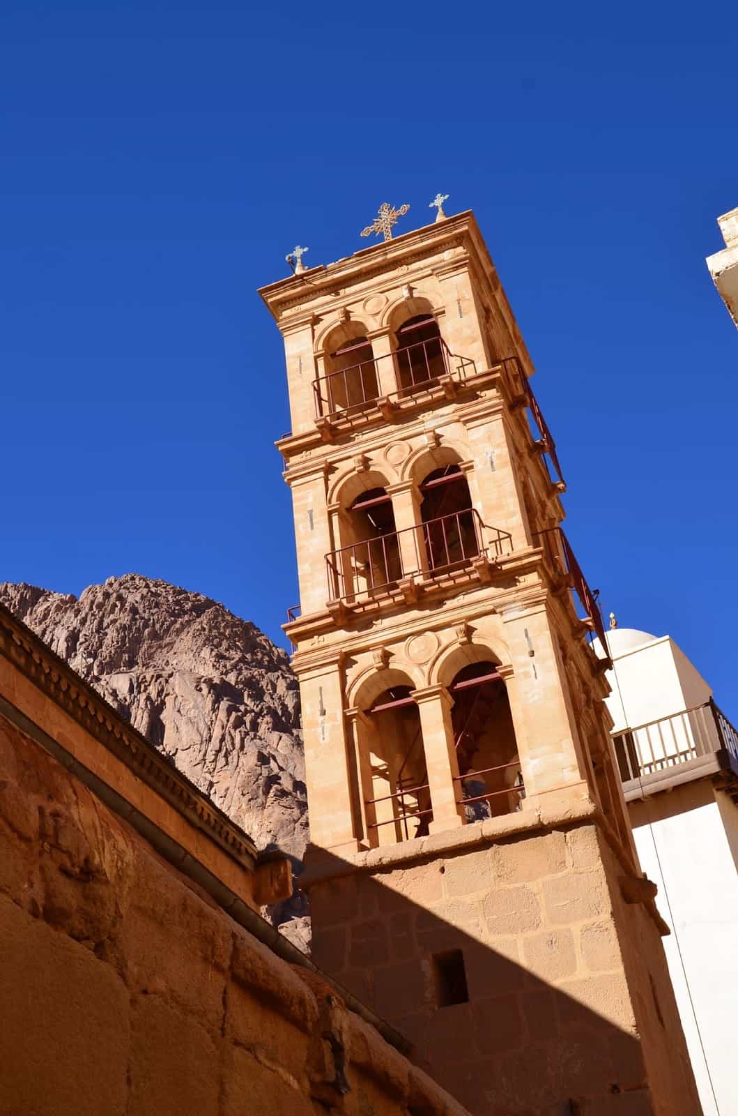 Bell tower at Saint Catherine’s Monastery in Sinai, Egypt