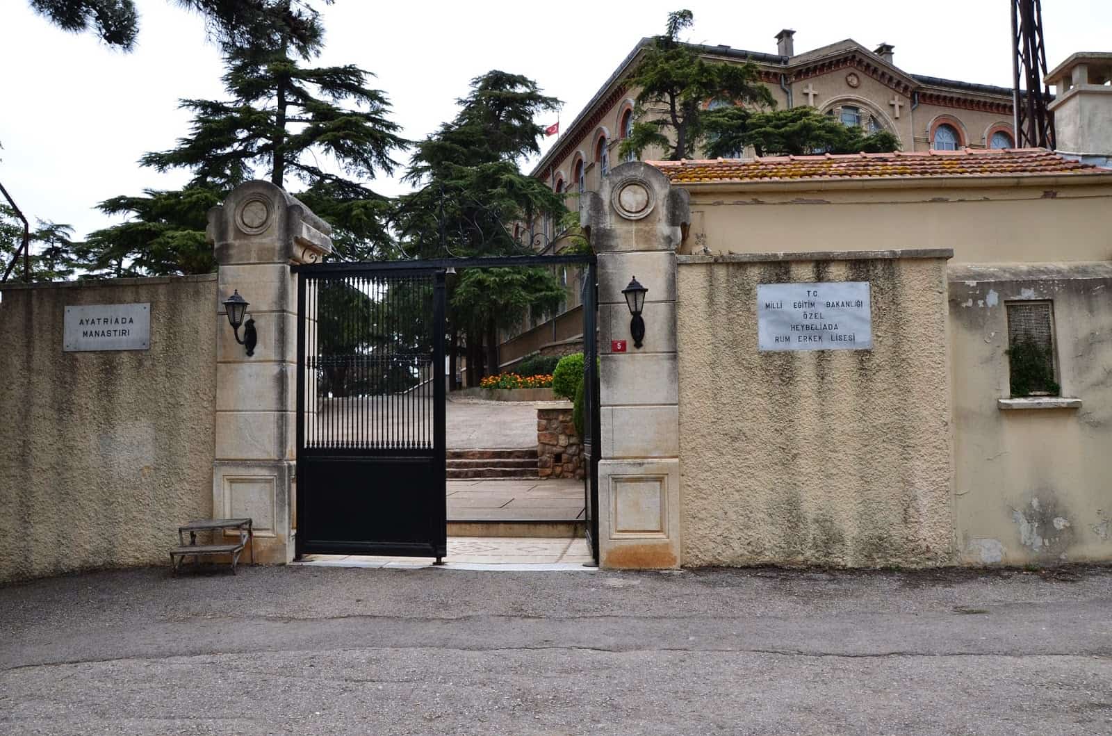 Gates to Halki Seminary on Heybeliada, Princes' Islands, Istanbul, Turkey