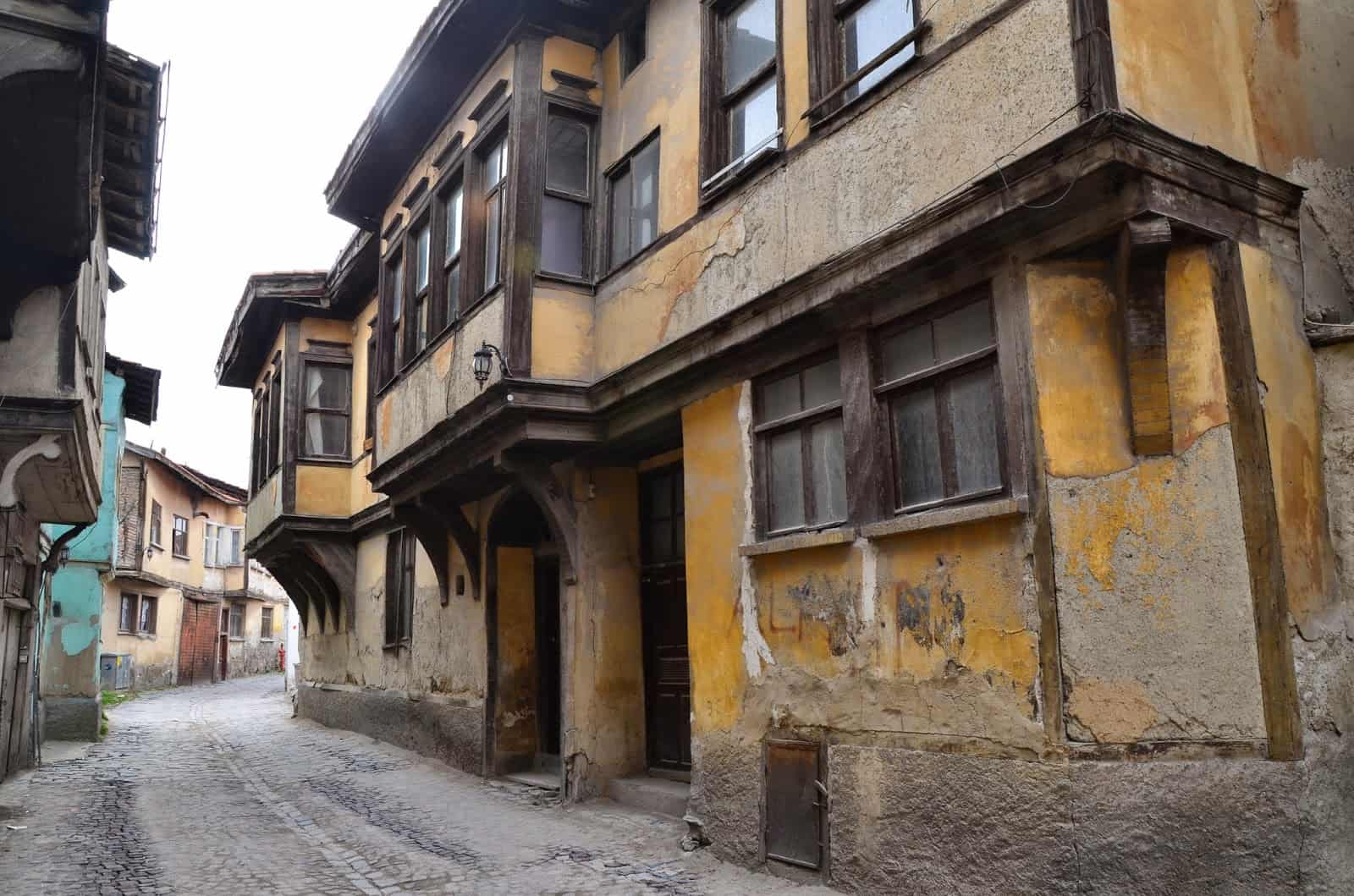 Ottoman homes on Germiyan Street in Kütahya, Turkey