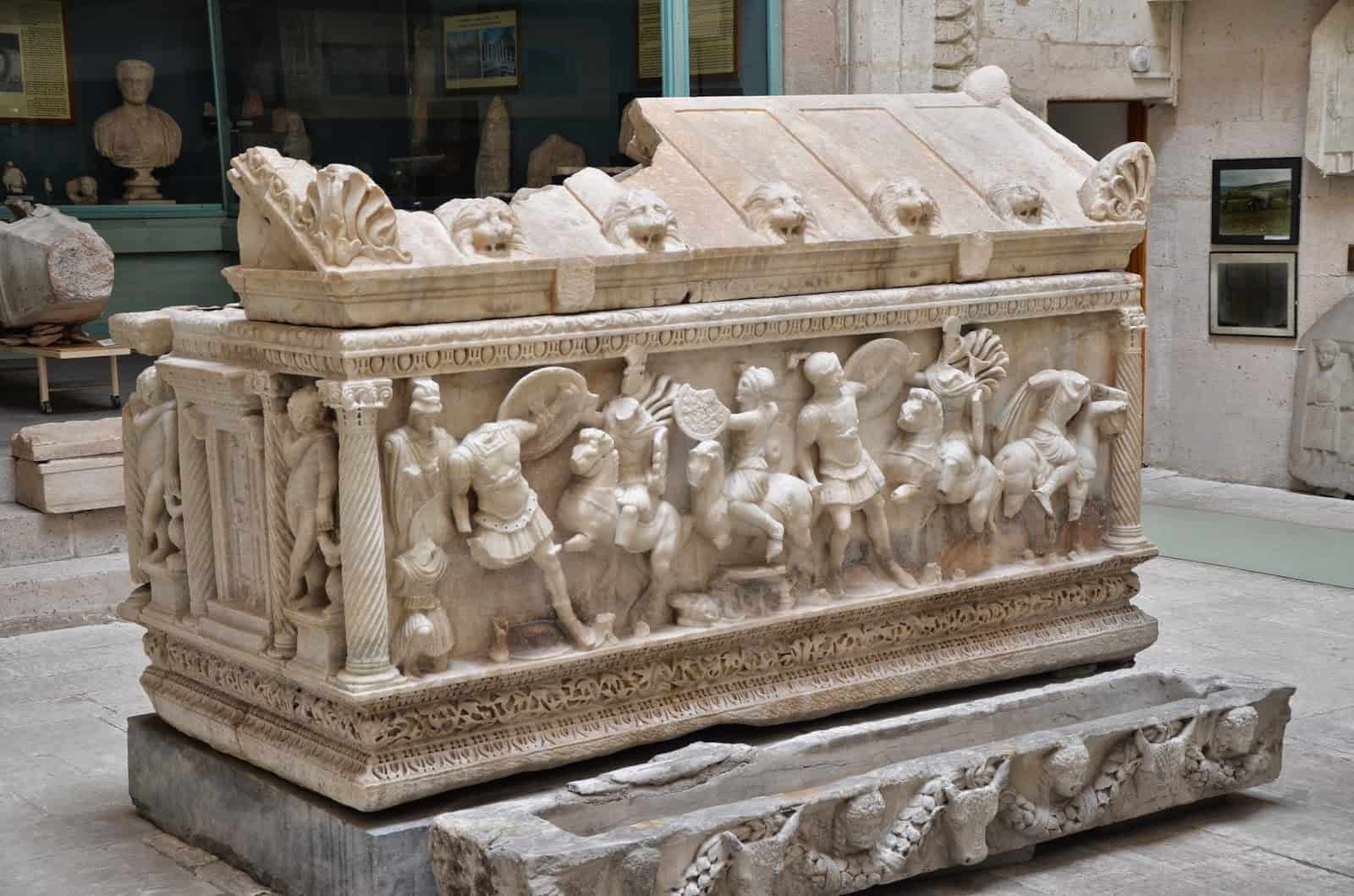 Sarcophagus at the Kütahya Archaeology Museum in Kütahya, Turkey