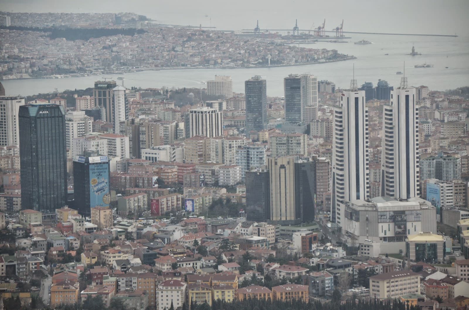 View from the observation deck at Istanbul Sapphire in Turkey