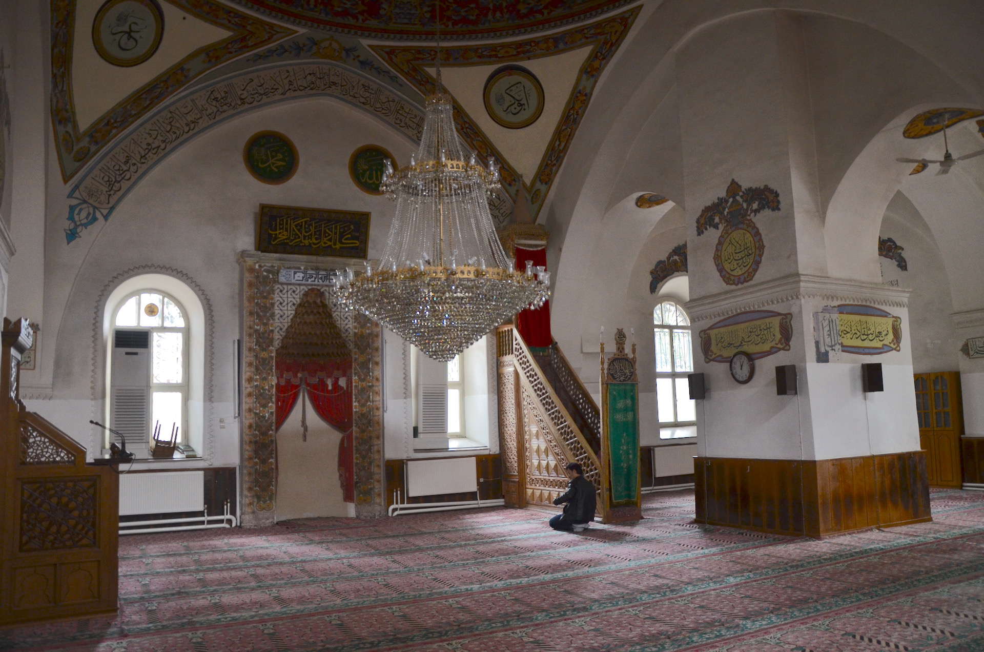 Prayer hall of the Great Mosque in Uşak, Turkey