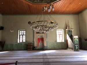 Prayer hall of the Alaaddin Mosque in Eskişehir, Turkey
