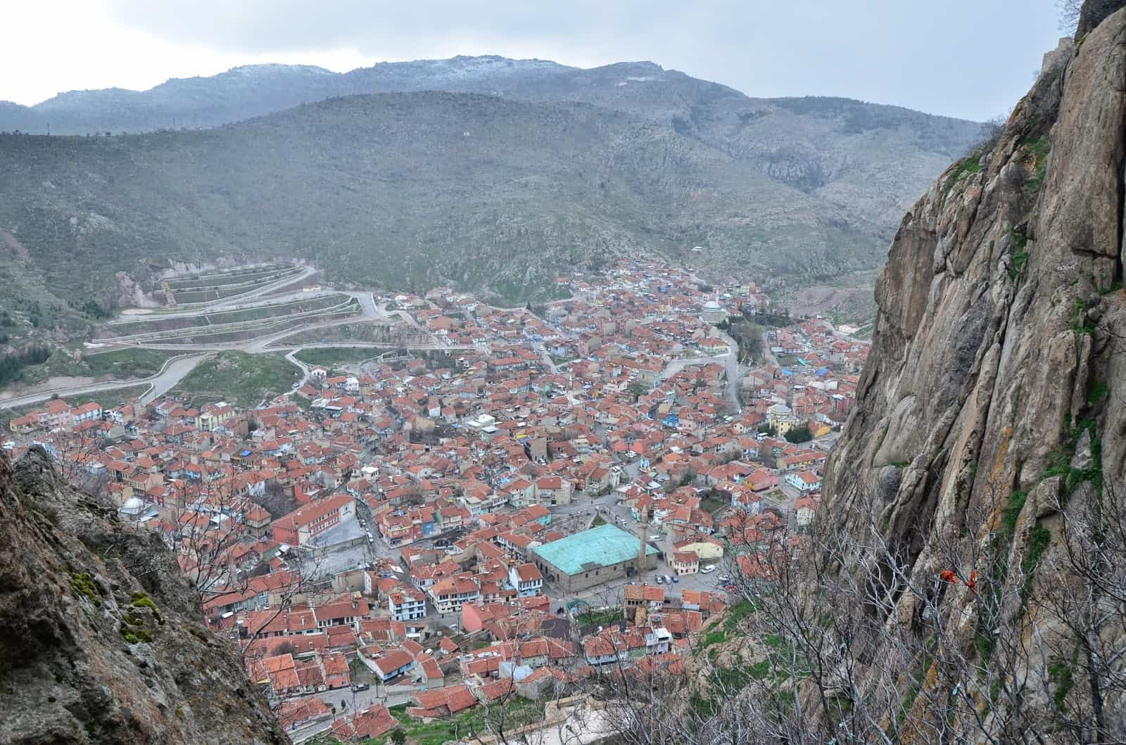 The view from Afyon Kalesi in Afyon, Turkey