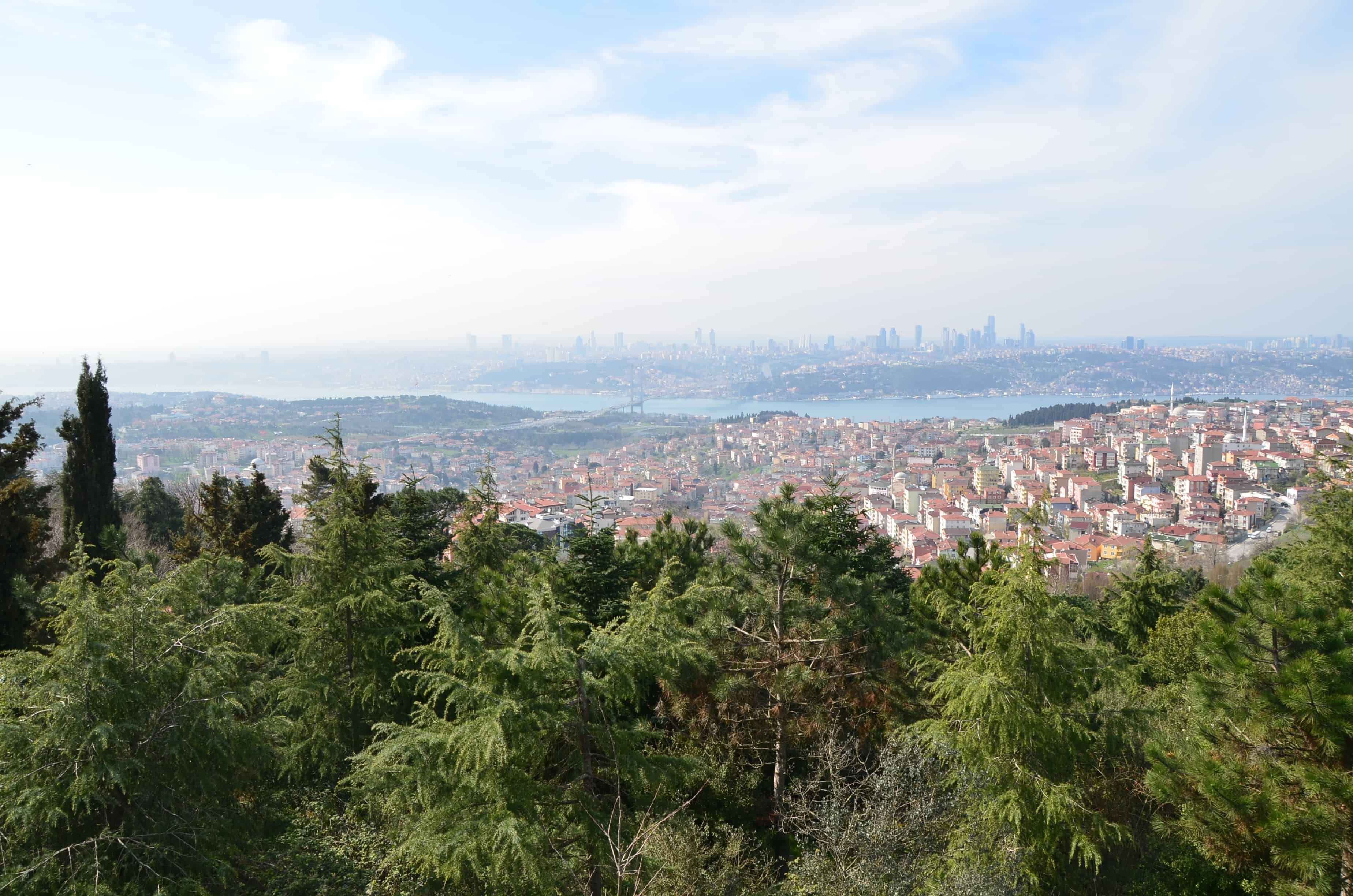 View from Büyük Çamlıca Tepesi in Istanbul, Turkey