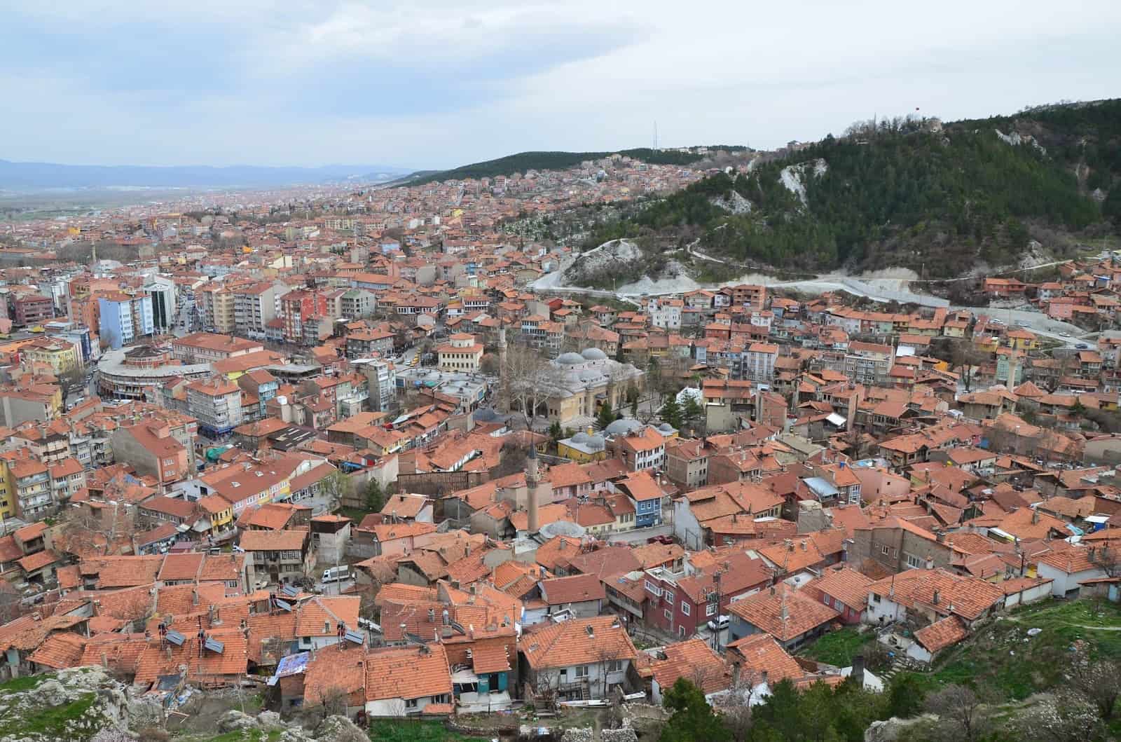 The view from Kütahya Kalesi in Kütahya, Turkey