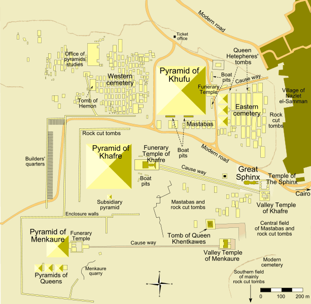 Map of the Giza Pyramid Complex by MesserWoland in Egypt