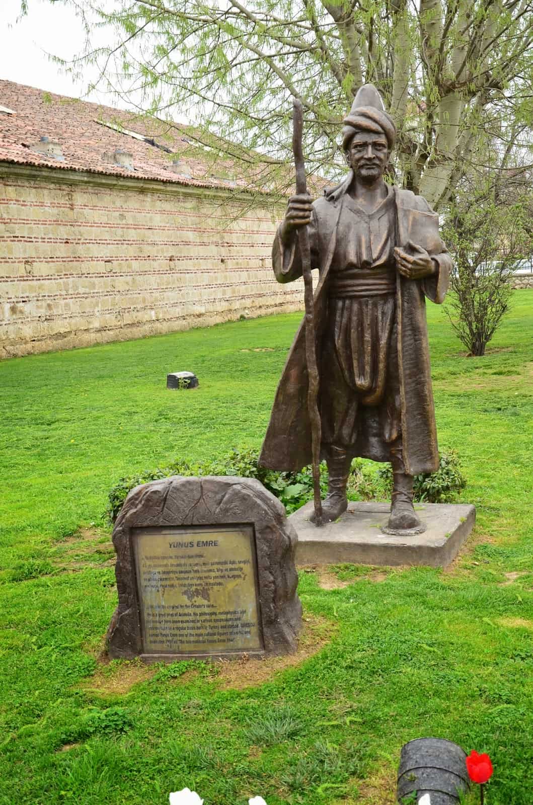 Yunus Emre statue in Büyükçekmece, Istanbul, Turkey