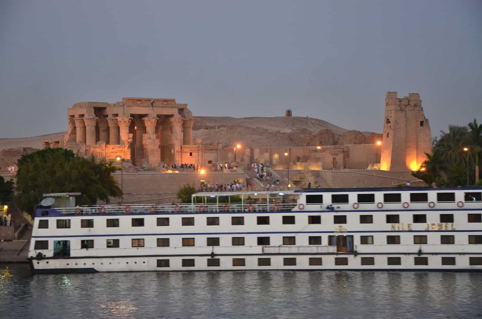 Approaching Kom Ombo on the Nile in Egypt
