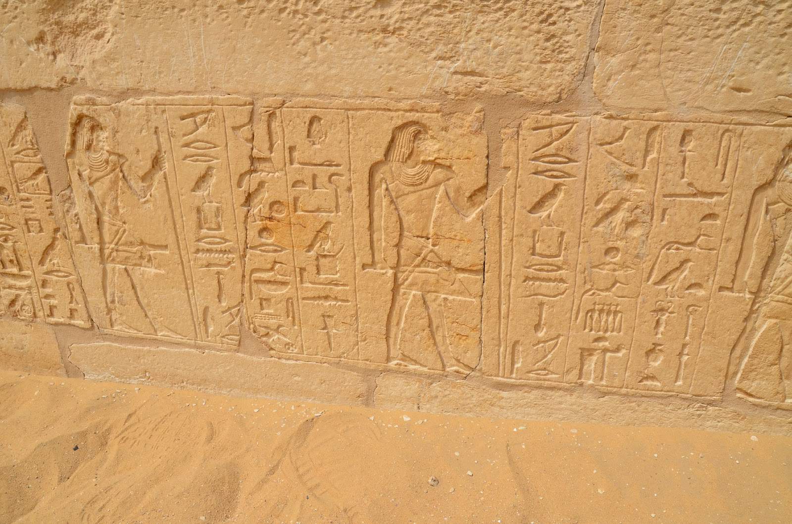 Hieroglyphics on the Tomb of Mereruka at Saqqara, Egypt