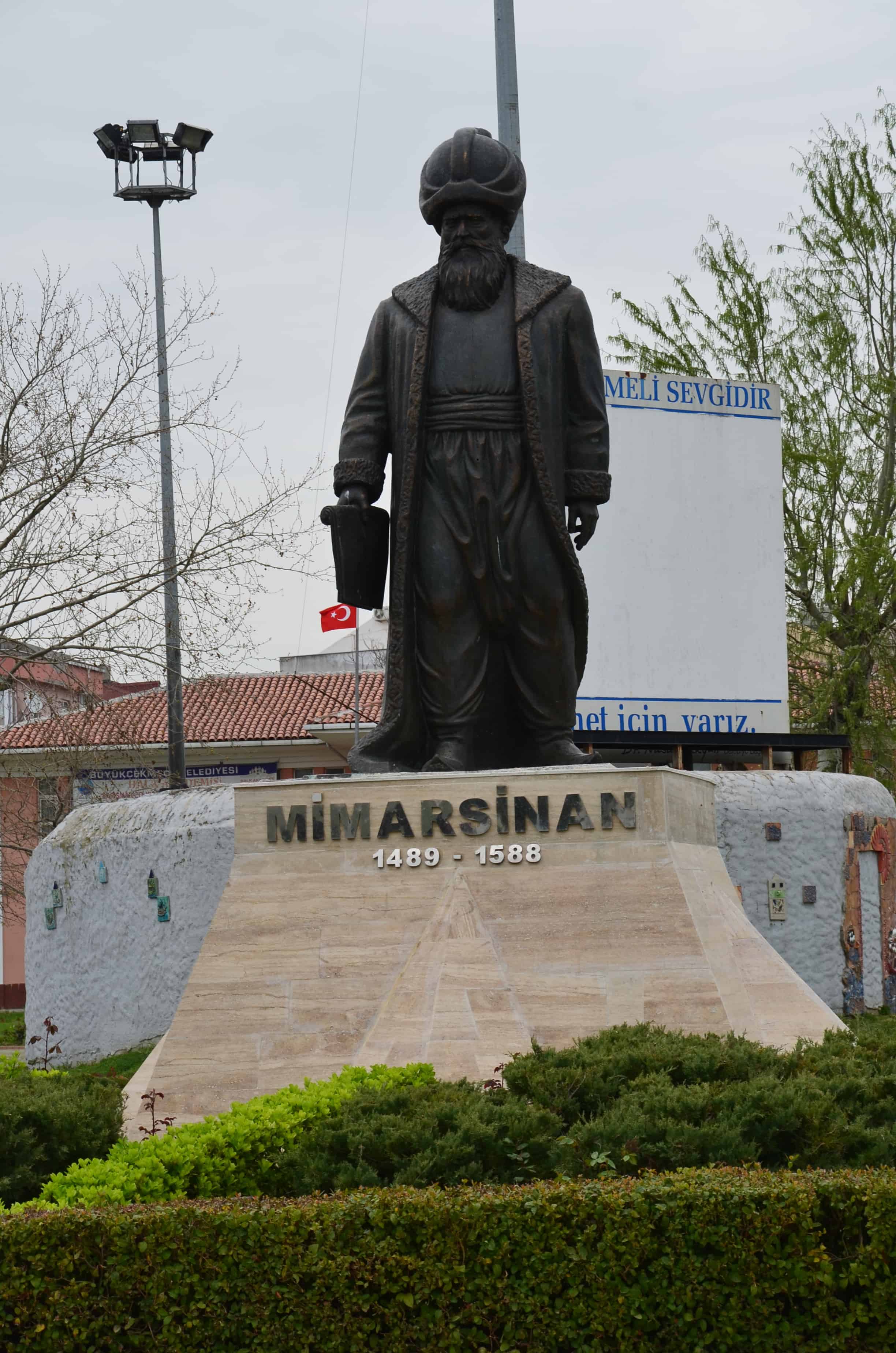 Mimar Sinan statue in Büyükçekmece, Istanbul, Turkey