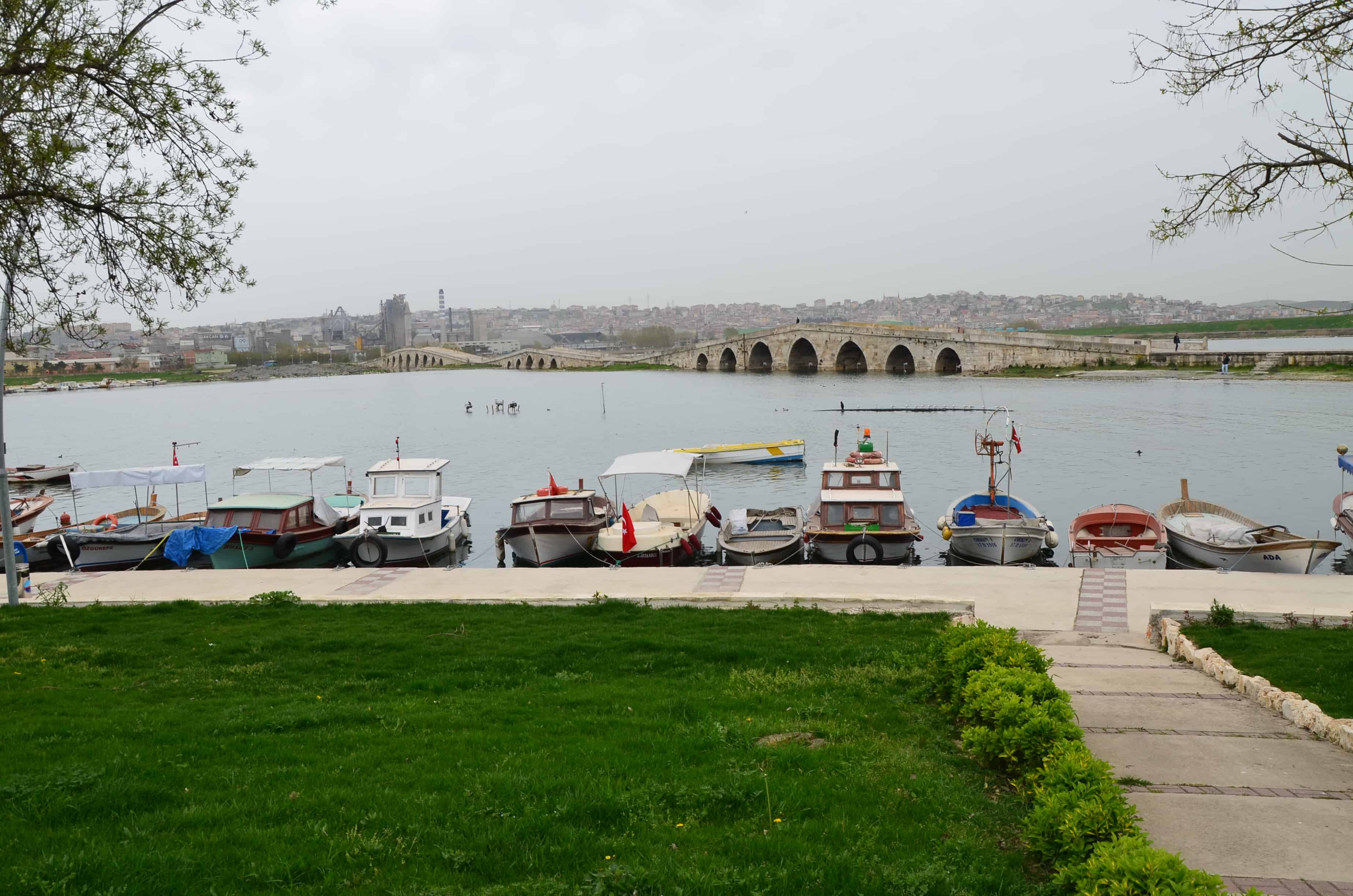 Kanuni Sultan Süleyman Bridge in Büyükçekmece, Istanbul, Turkey