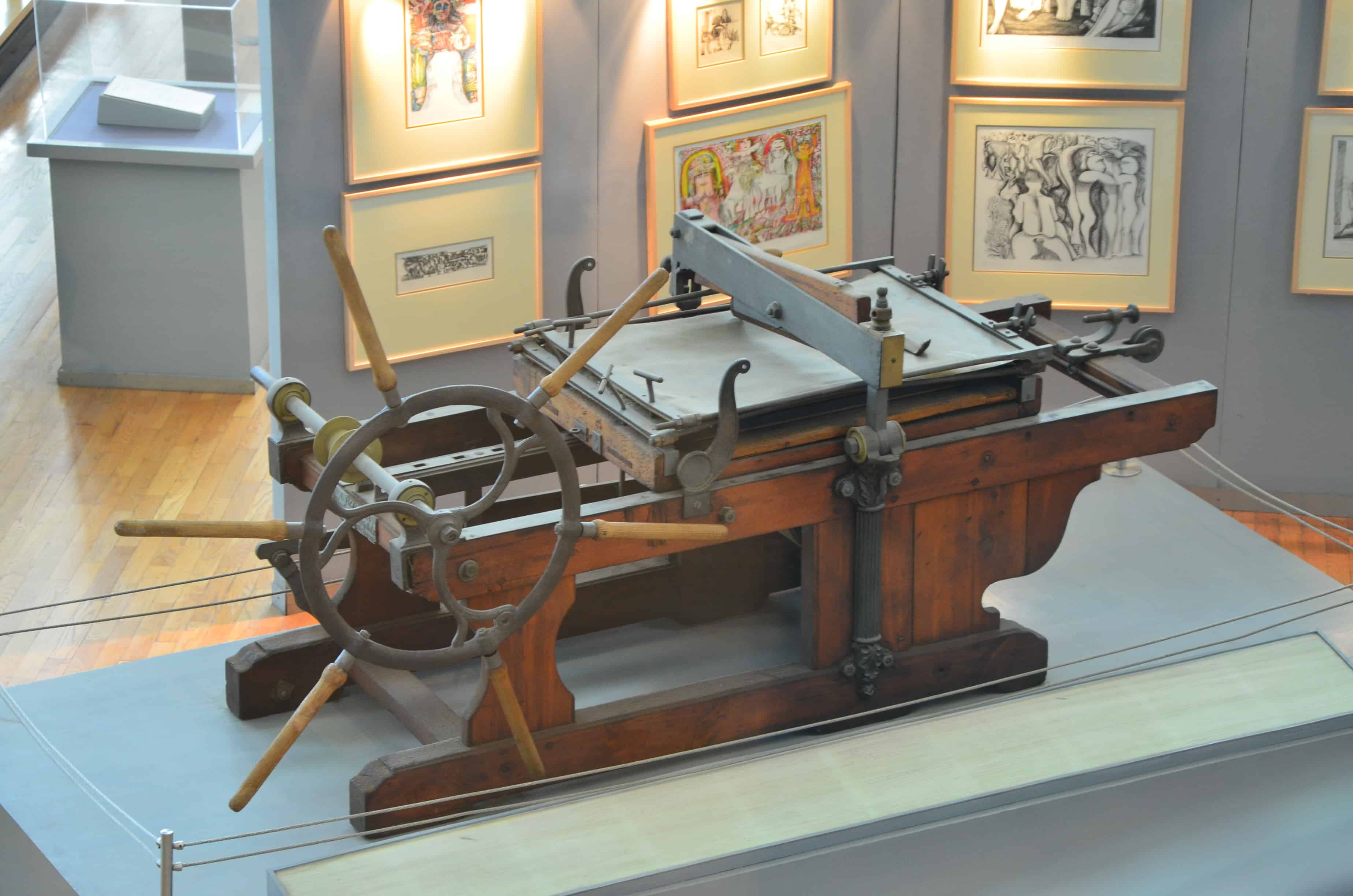 Printing press at the Library of Alexandria in Alexandria, Egypt