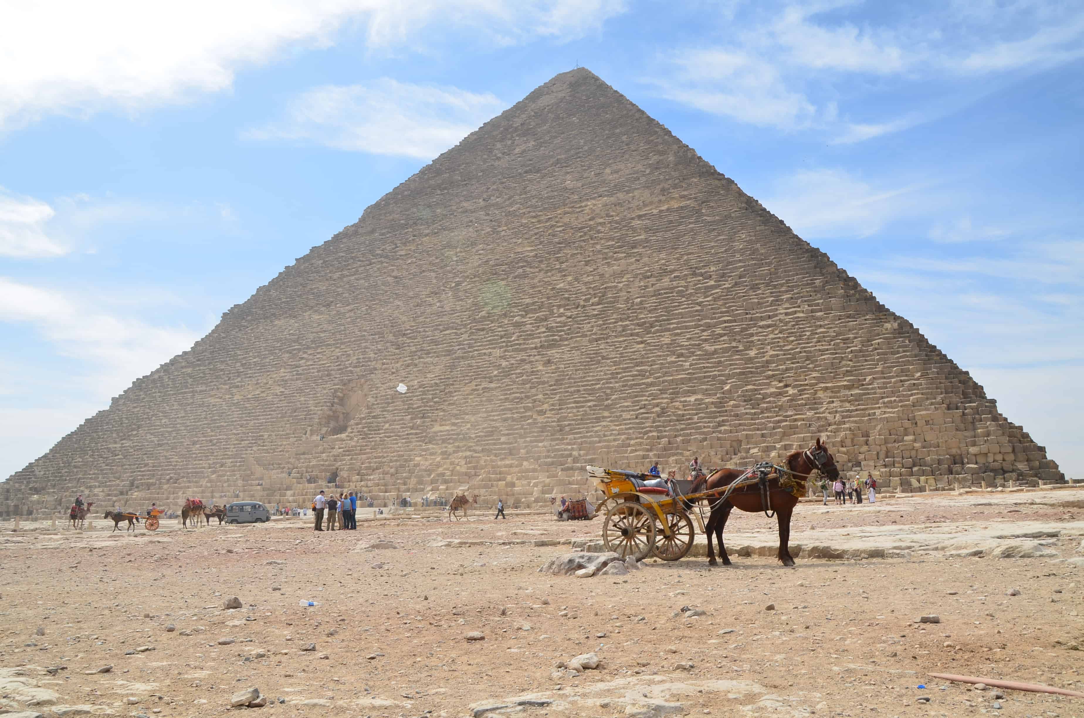 Pyramid of Khufu at the Pyramids of Giza in Egypt